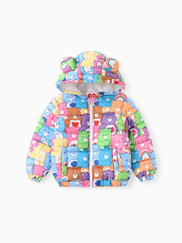 Care Bear Toddler Unisex 1pc Personaje Allover Print 3D Oreja Chaqueta Con Capucha Abrigo 