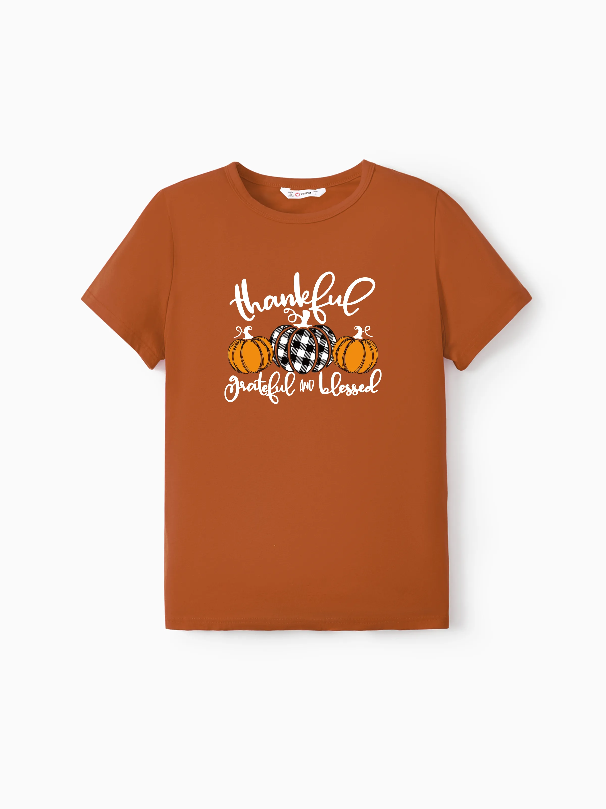 

Thanksgiving Cotton Matching Family Short Sleeves Tops