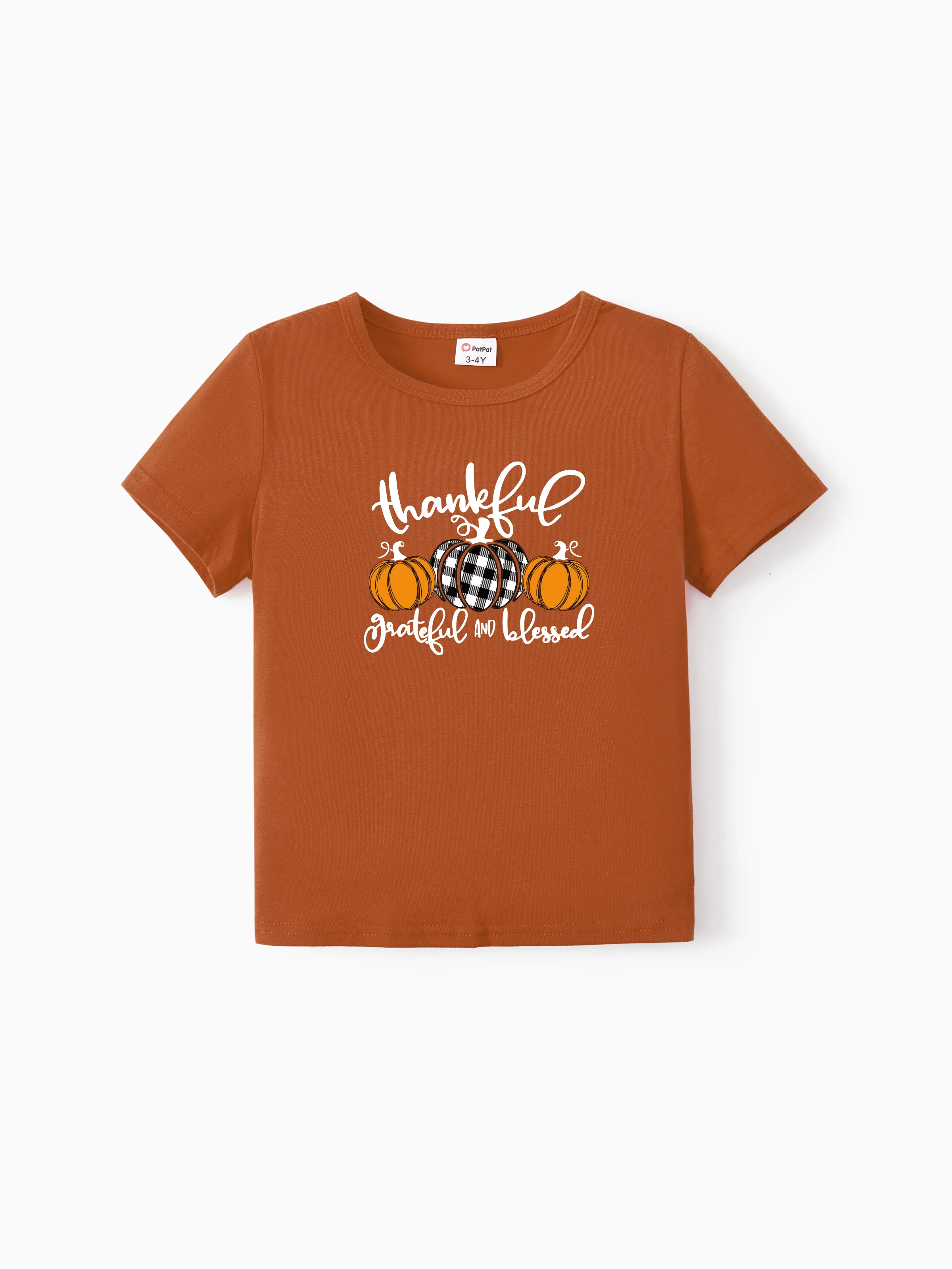 

Thanksgiving Cotton Matching Family Short Sleeves Tops