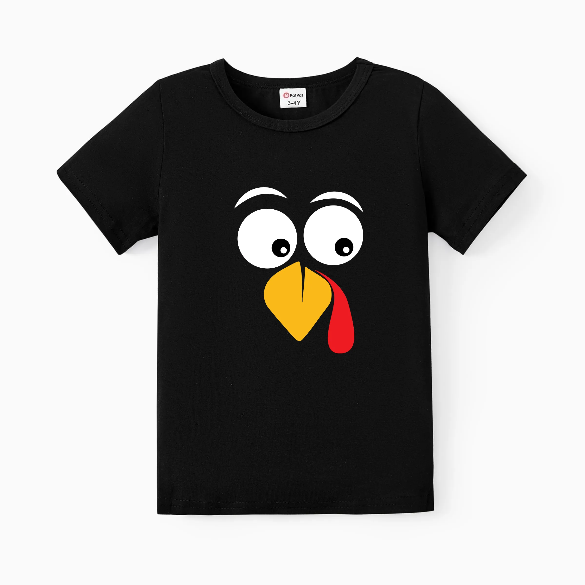 

Thanksgiving Family Matching Cotton Cute Cartoon Turkey Short Sleeve Tops