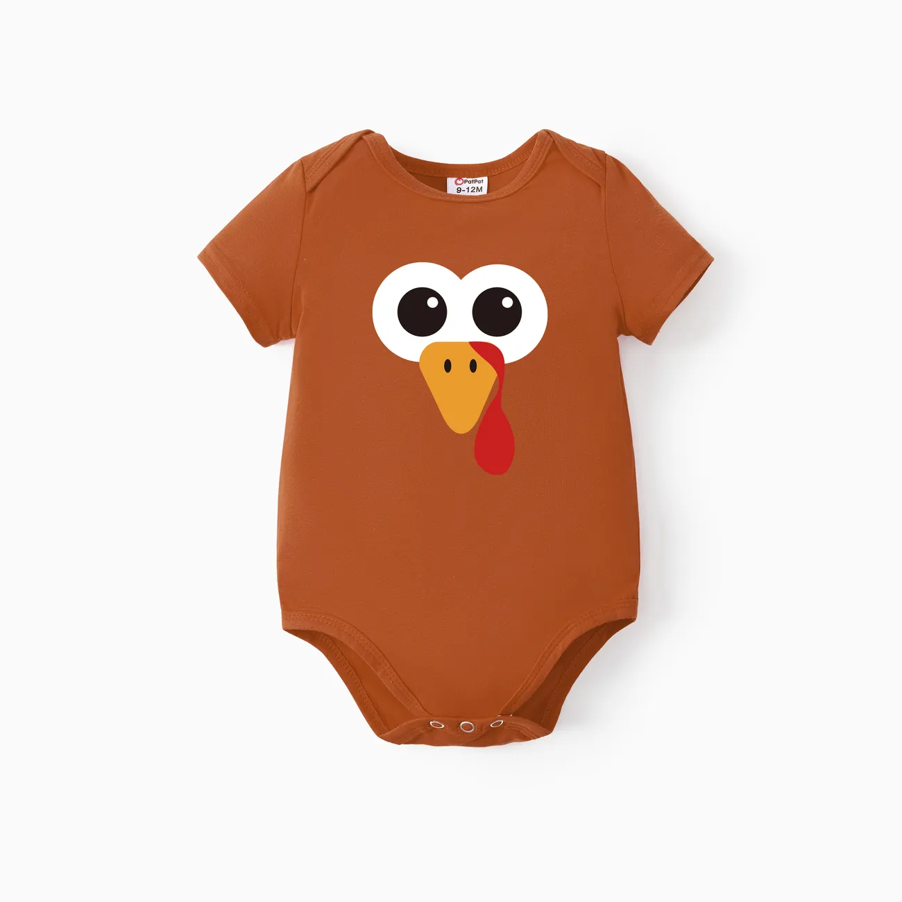 

Thanksgiving Family Matching Cotton Cute Cartoon Turkey Short Sleeve Tops