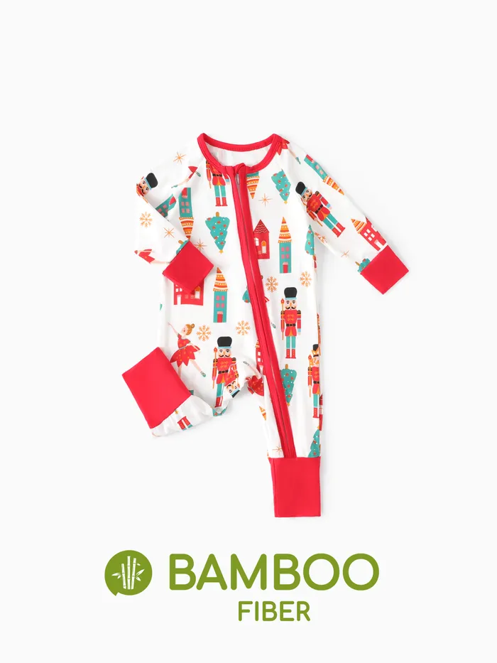 Bambou Noël Bébé Garçon/Fille Combinaison Zippée