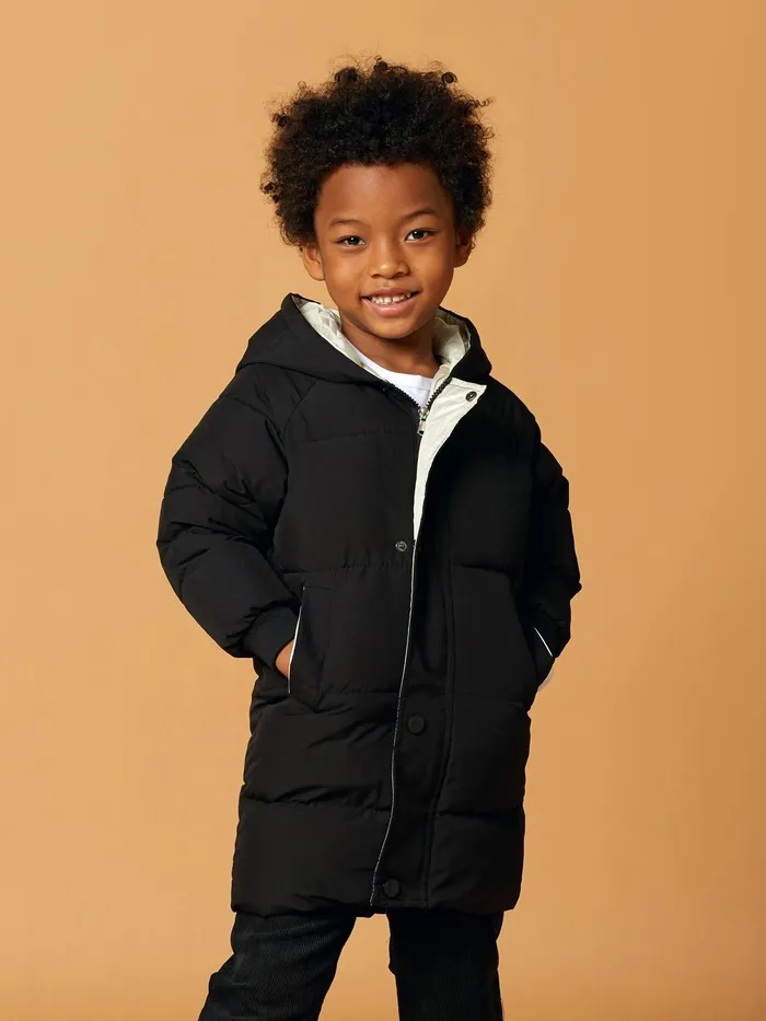 Toddler/Kid Boy/Girl Hooded Long Quilted Puffer Jacket Coat