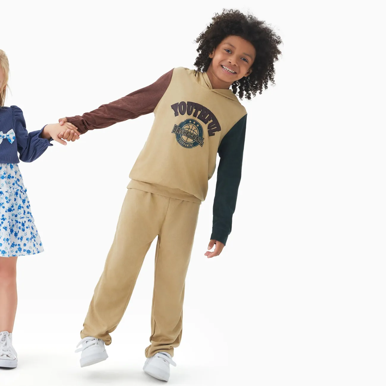 Kid Boy/Girl 2pcs Letter Sweatshirt and Pants Set