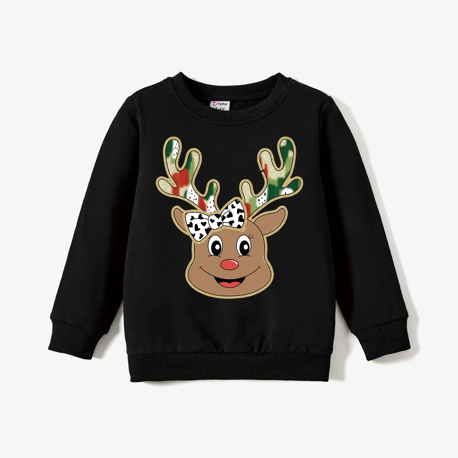 

Christmas Toddler/Kid Boy/Girl Cotton Elk Print Sweatshirt