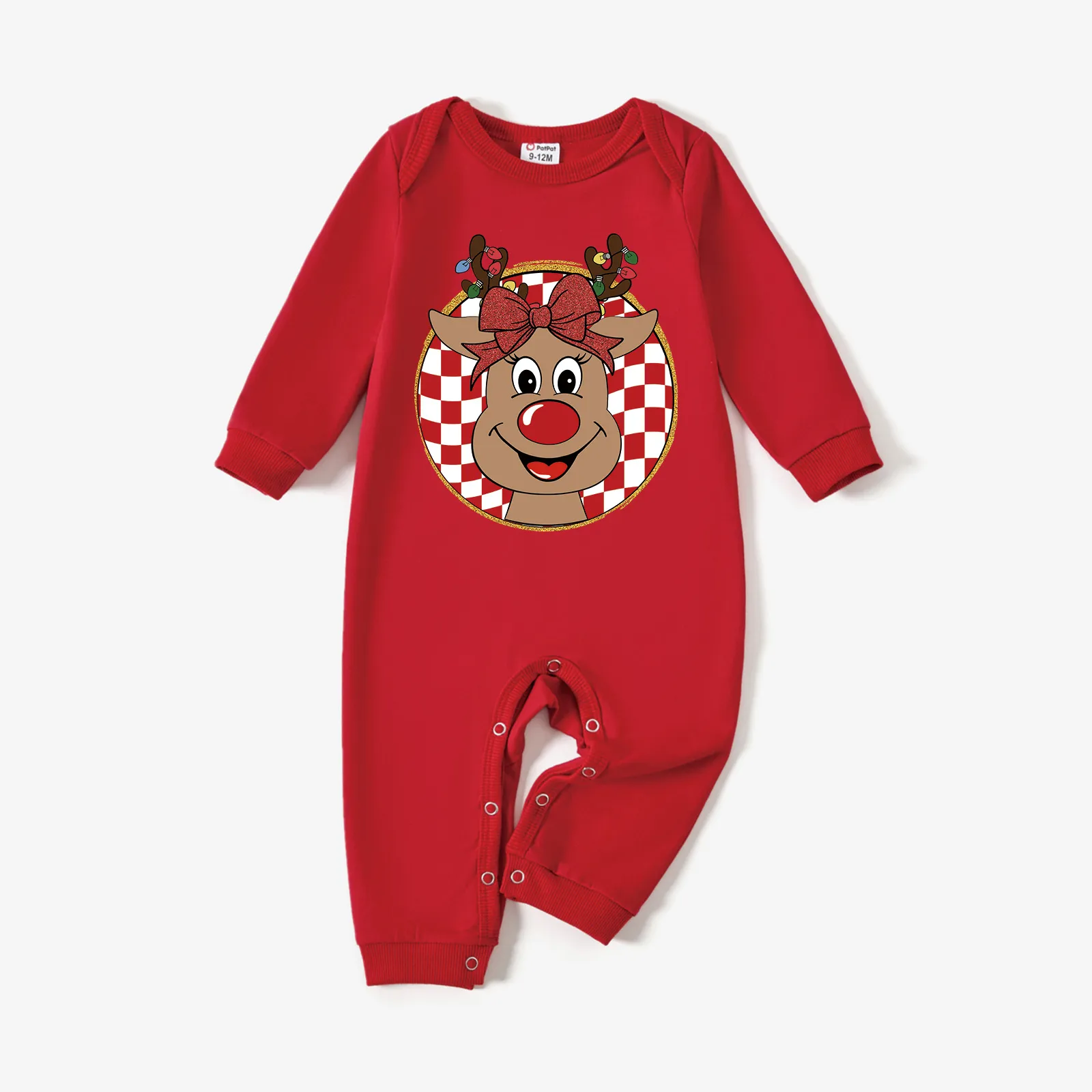 

Christmas Baby Boy/Girl Cotton Elk Print Jumpsuit