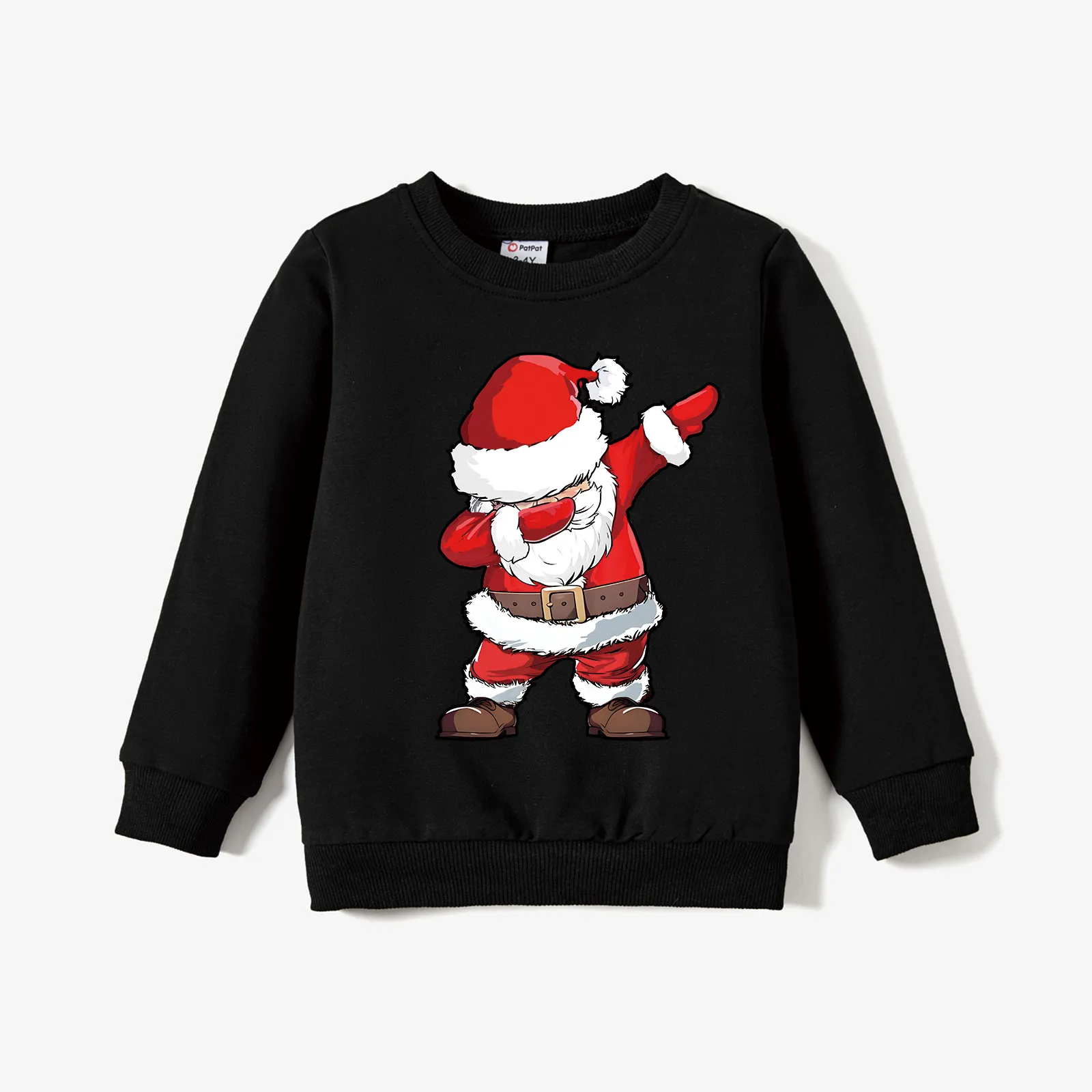 

Christmas Toddler/Kid Boy/Girl Cotton Santa Claus Print Sweatshirt