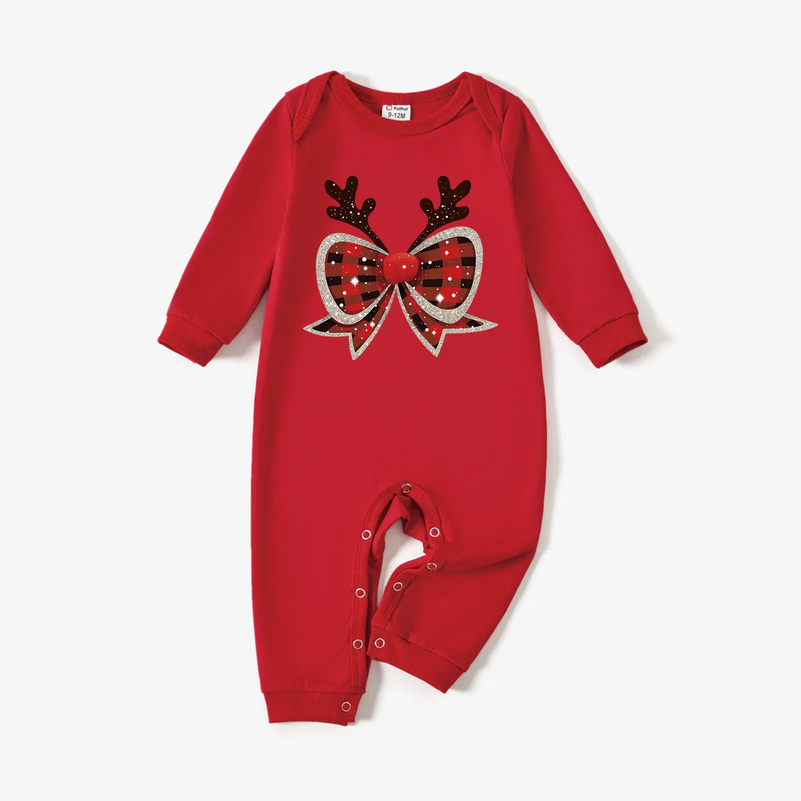 

Christmas Baby Boy/Girl Cotton Bow Print Jumpsuit