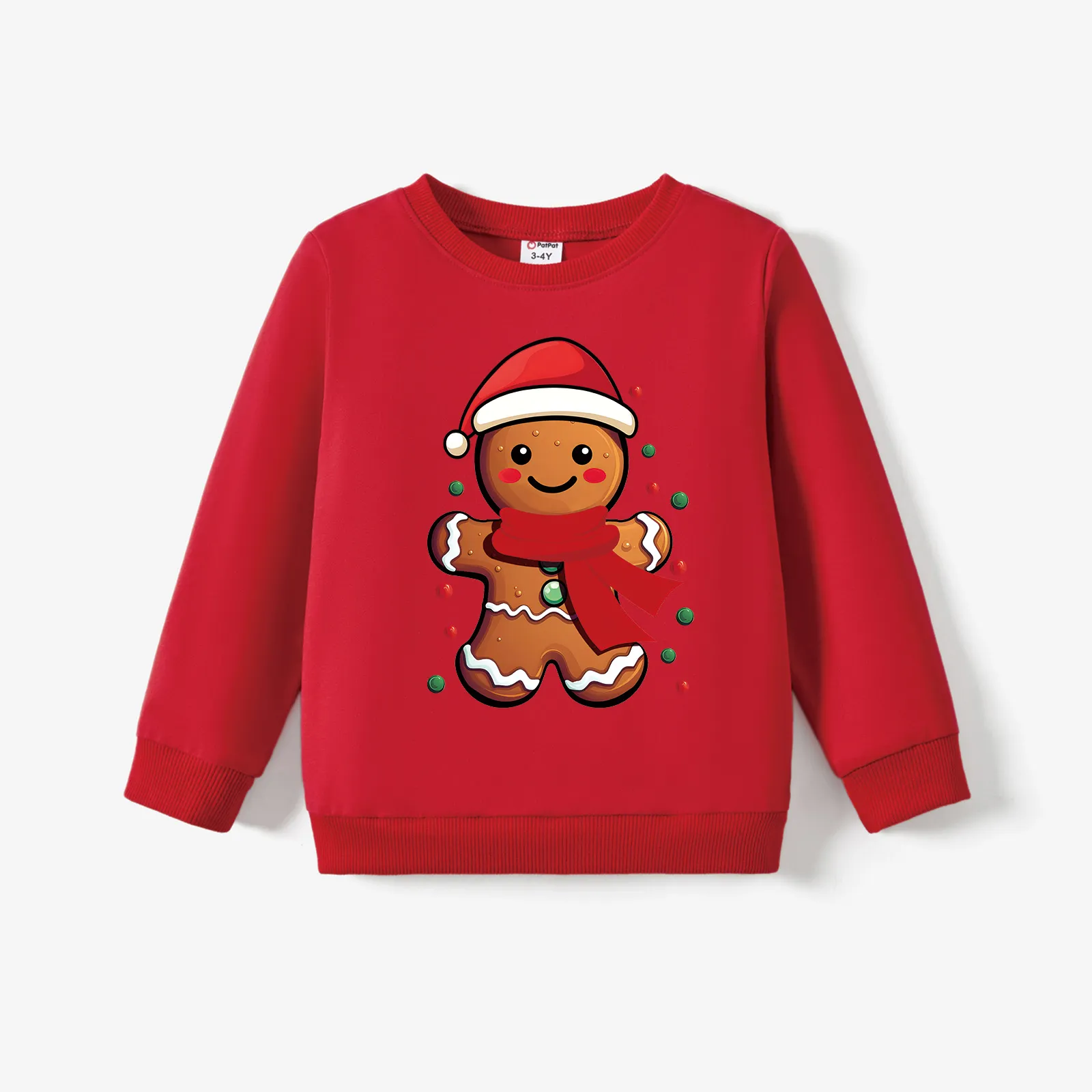 Christmas Toddler/Kid Boy/Girl Cotton Gingerbread Print Sweatshirt