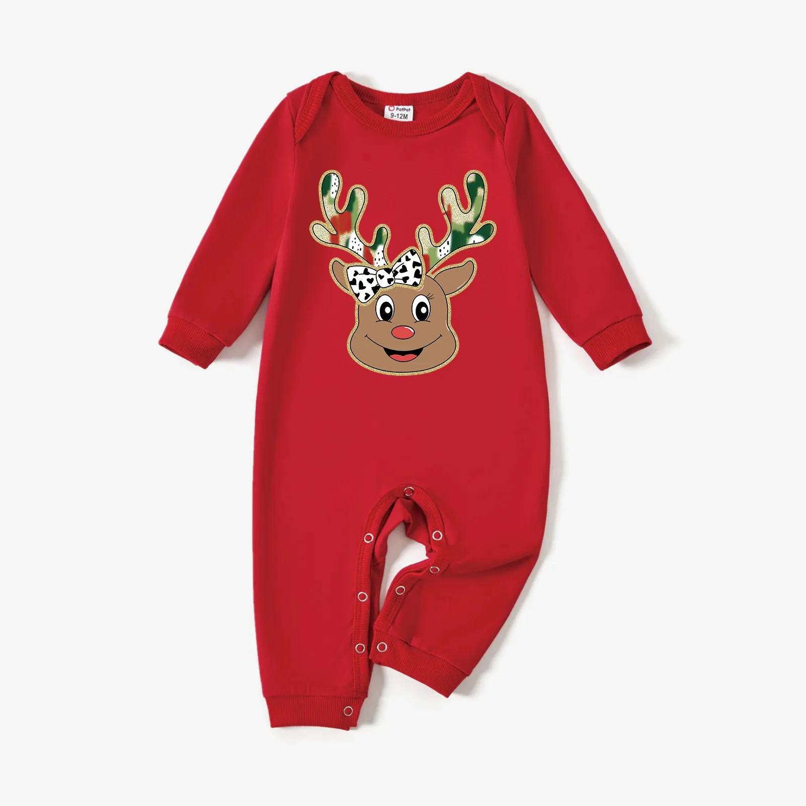 

Christmas Baby Boy/Girl Cotton Elk Print Jumpsuit