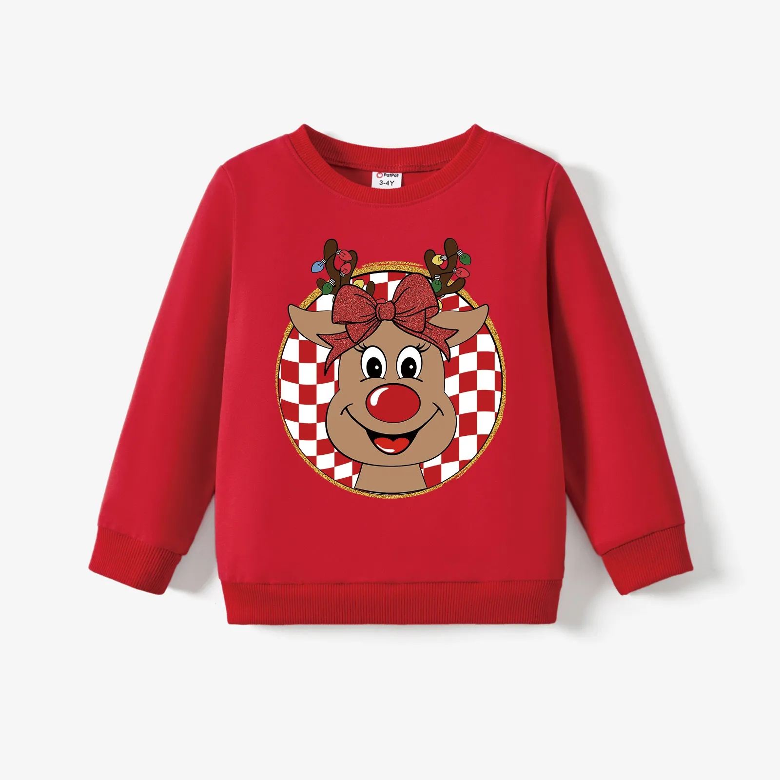 

Christmas Toddler/Kid Boy/Girl Cotton Elk Print Sweatshirt