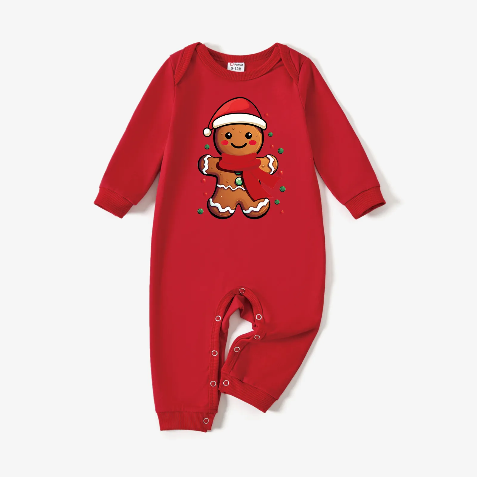 

Christmas Baby Boy/Girl Cotton Gingerbread Print Jumpsuit