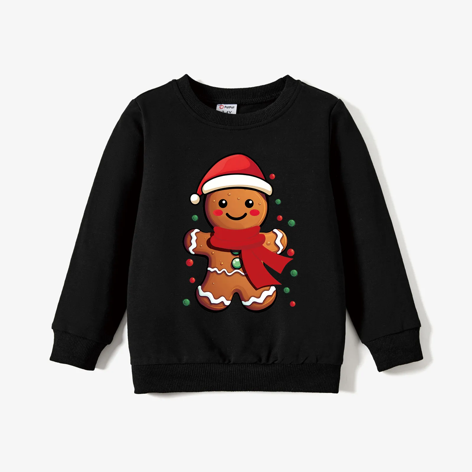 

Christmas Toddler/Kid Boy/Girl Cotton Gingerbread Print Sweatshirt