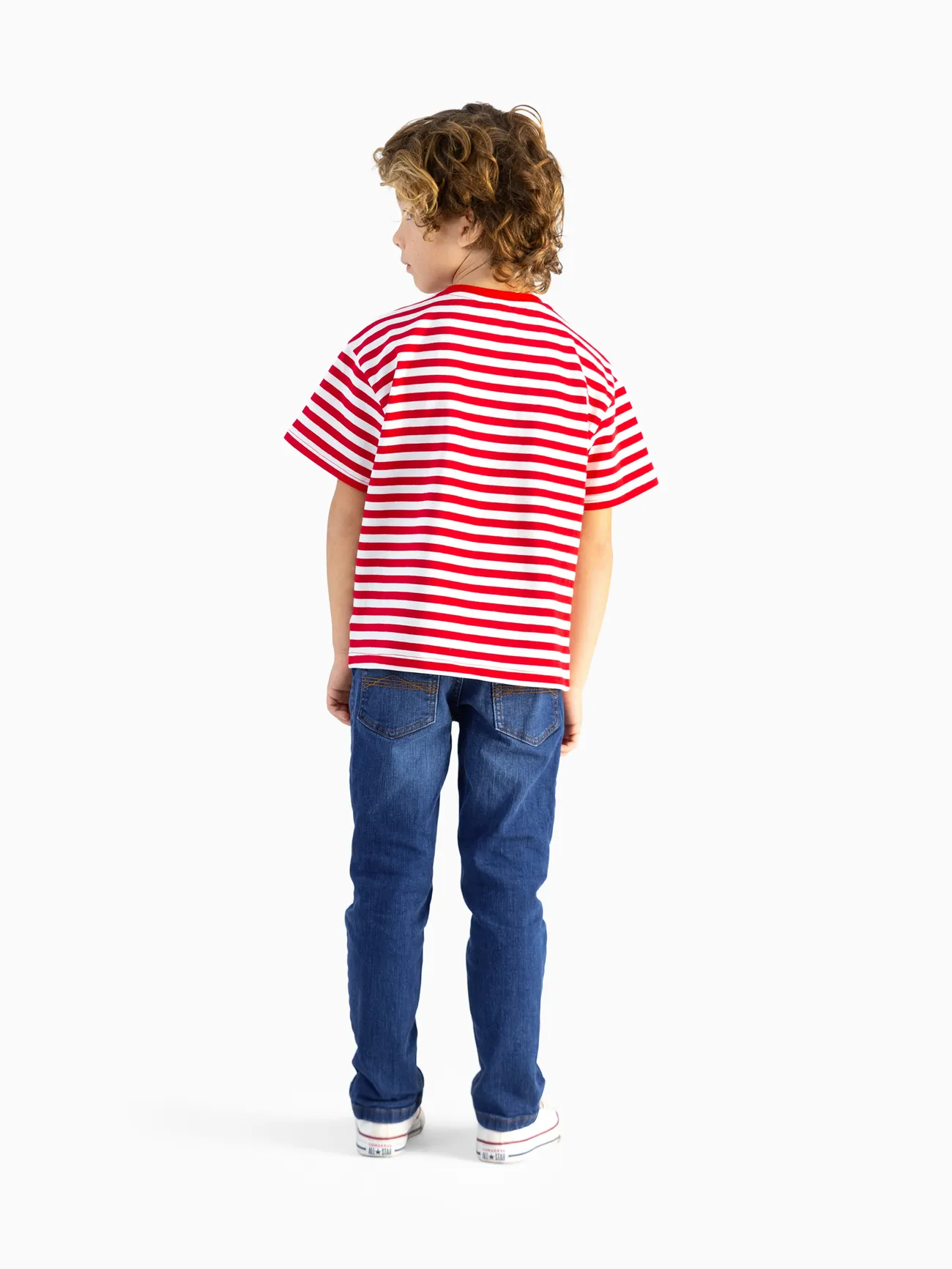 Kids - The Smurfs Family matching 1pc Cotton Valentine's Day Stripe Top/Jumpsuit - Red - image 9