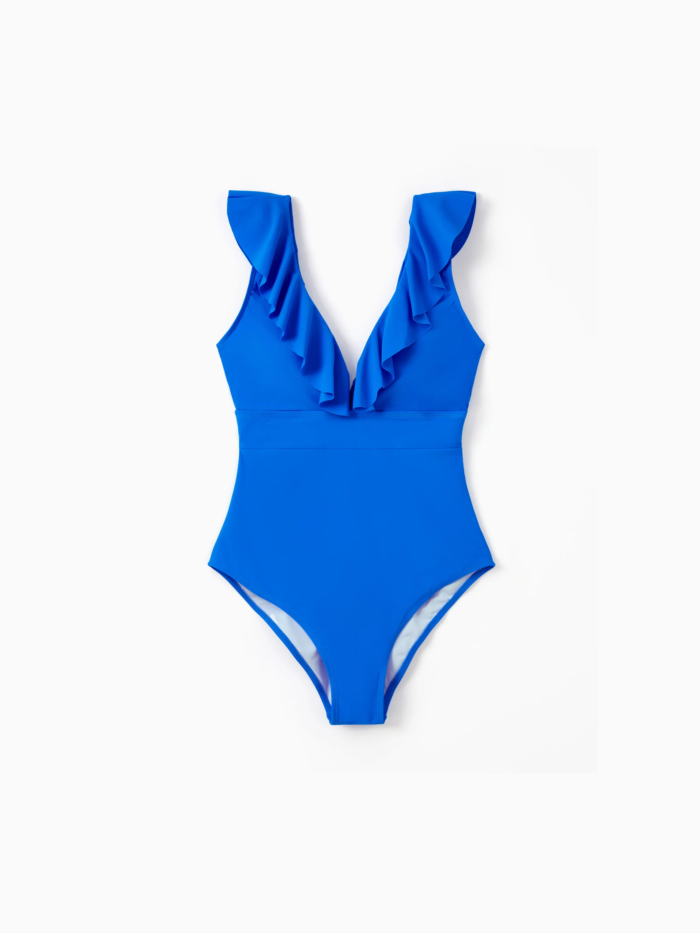 

Family Matching Blue Ruffle One-piece Swimsuit or Swim Trunks