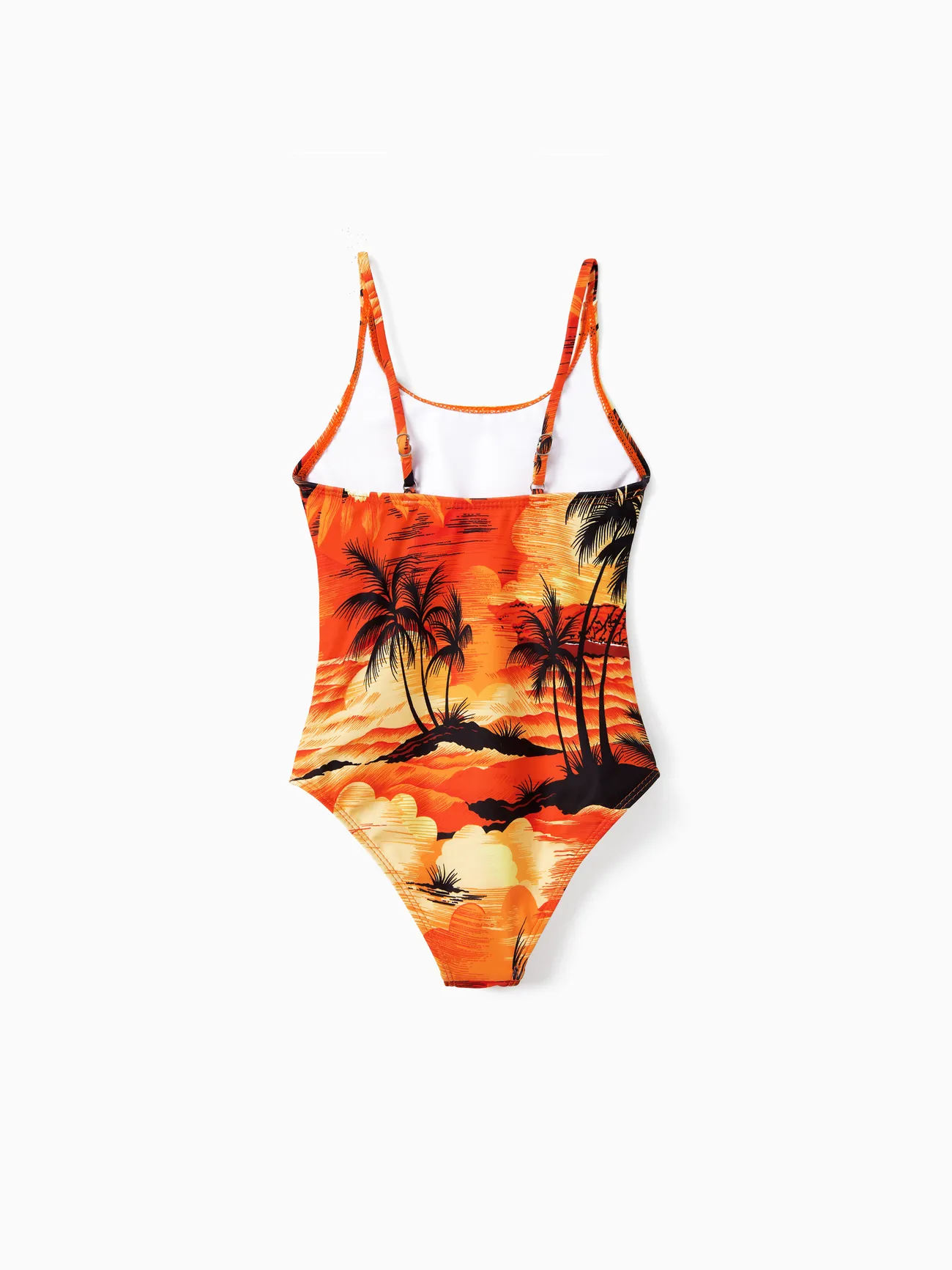 Girl - Tropical Hawaiian Swimsuits for Family Matching Swimwear - Orange - image 8