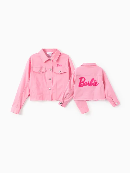 Barbie Mommy And Me 1pc Barbie Logo Embroidered Long-sleeve Denim Jacket  