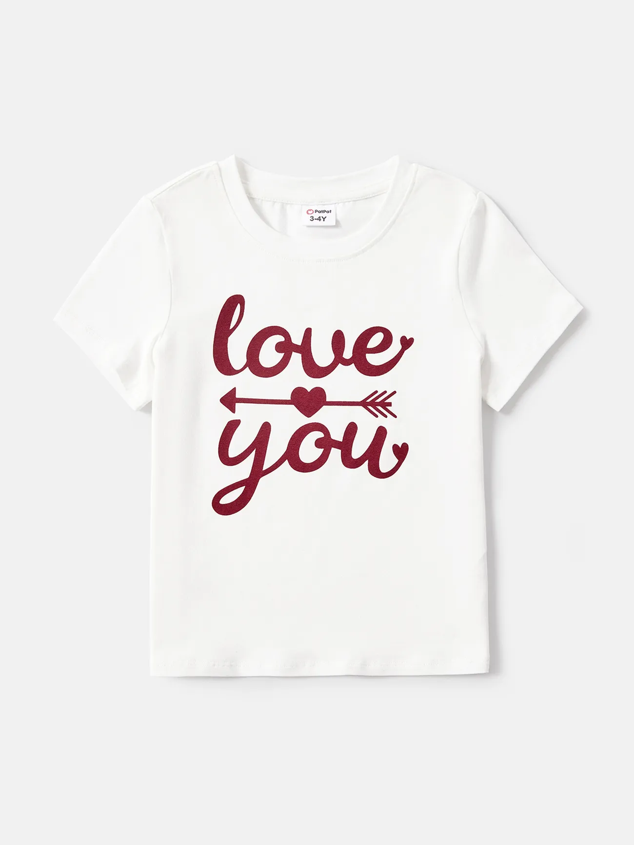 Family Matching Cotton Short-sleeve Letter Print Tee