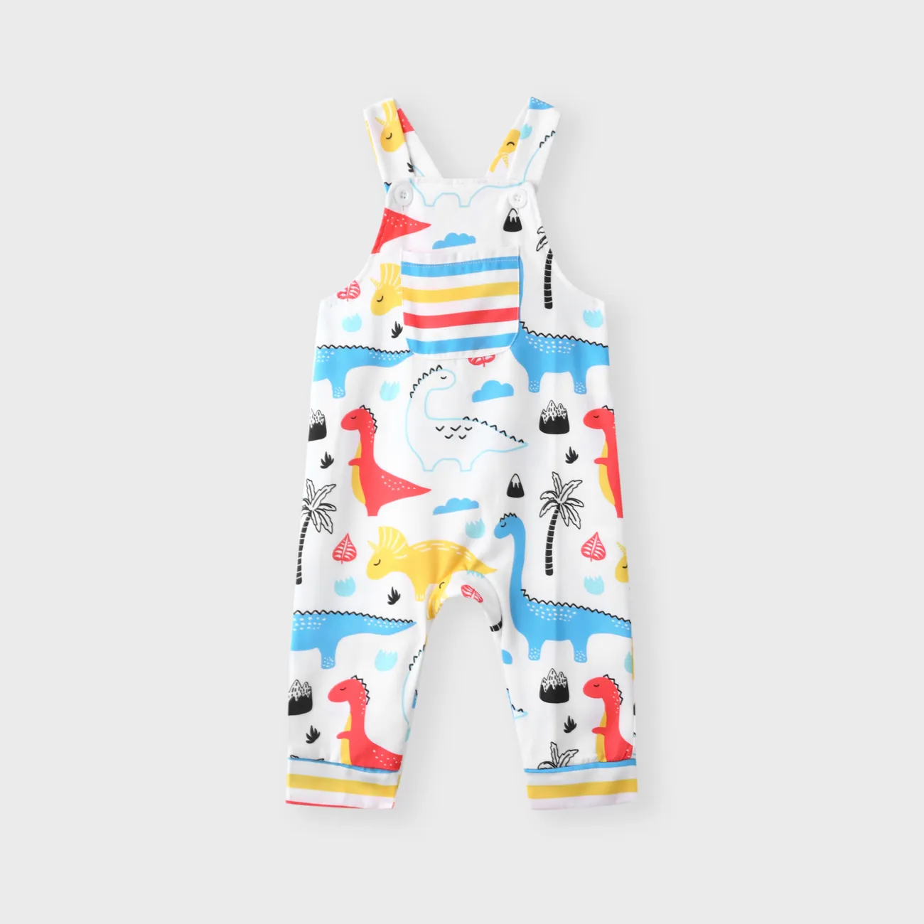 Multicolor - Conjunto de camisa de lazo de lunares para bebé niño de 3 piezas y pantalón corto con estampado de jirafa y mono con estampado de dinosaurios - image 6
