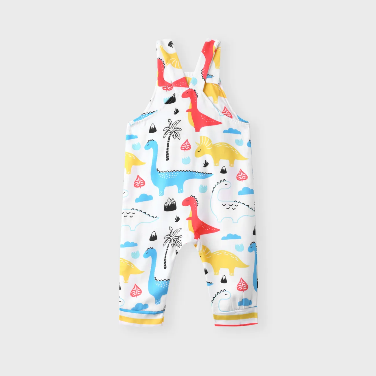 Multicolor - Conjunto de camisa de lazo de lunares para bebé niño de 3 piezas y pantalón corto con estampado de jirafa y mono con estampado de dinosaurios - image 7