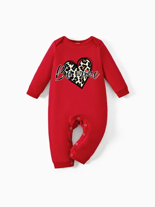 

Valentine's Day Baby Boy/Girl Cotton Heart Print Jumpsuit