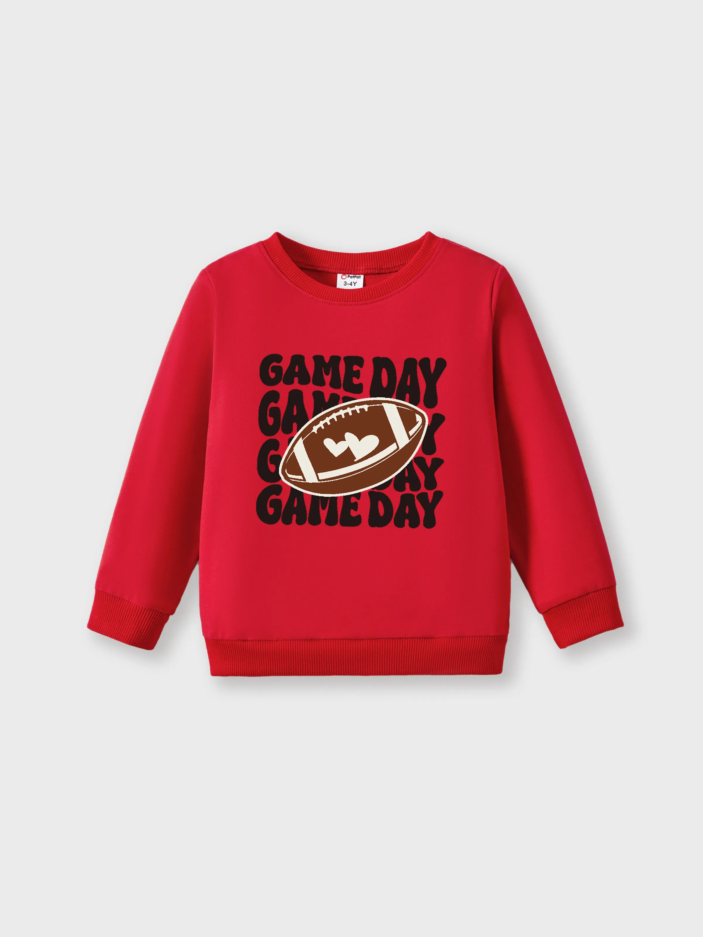 

Super Bowl Toddler/Kid 95% Cotton Football Print Pullover Sweatshirt