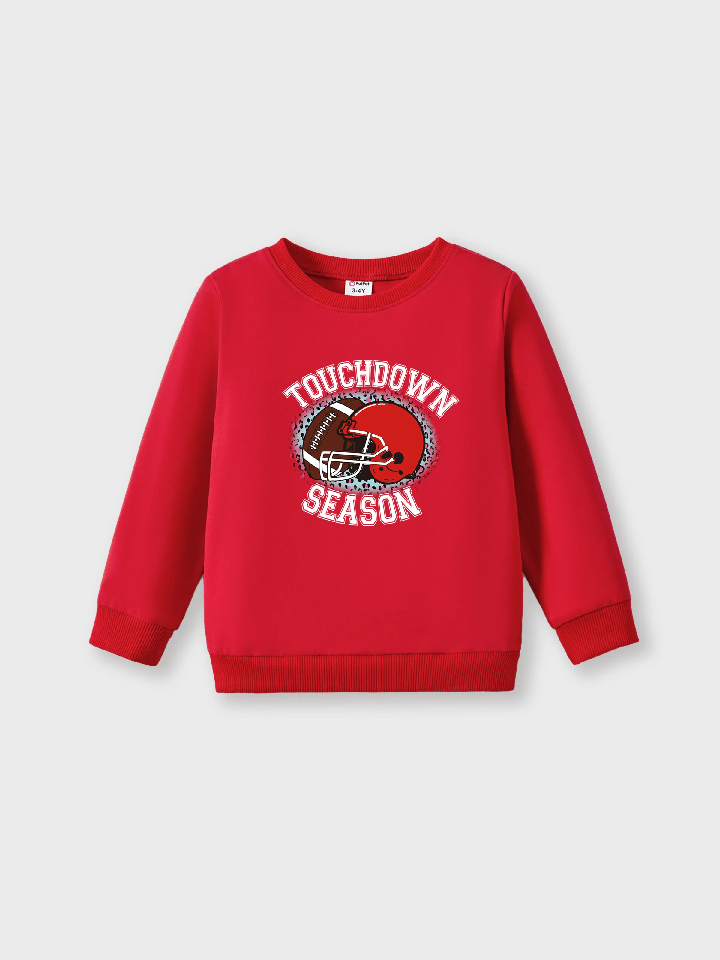 

Super Bowl Toddler/Kid 95% Cotton Football Print Pullover Sweatshirt