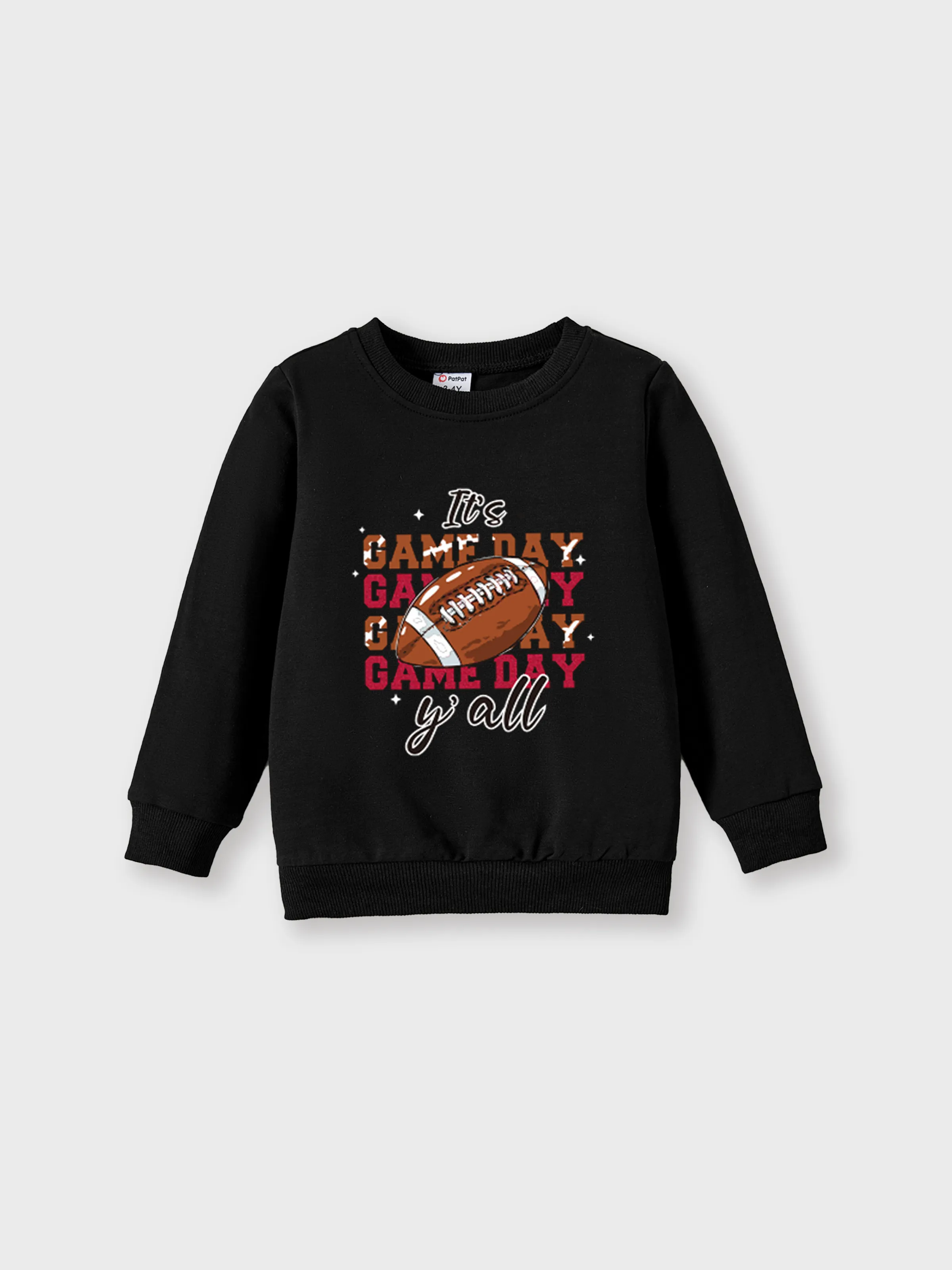 

Super Bowl Toddler/Kid 95% Cotton Football Print Pullover Sweatshirt