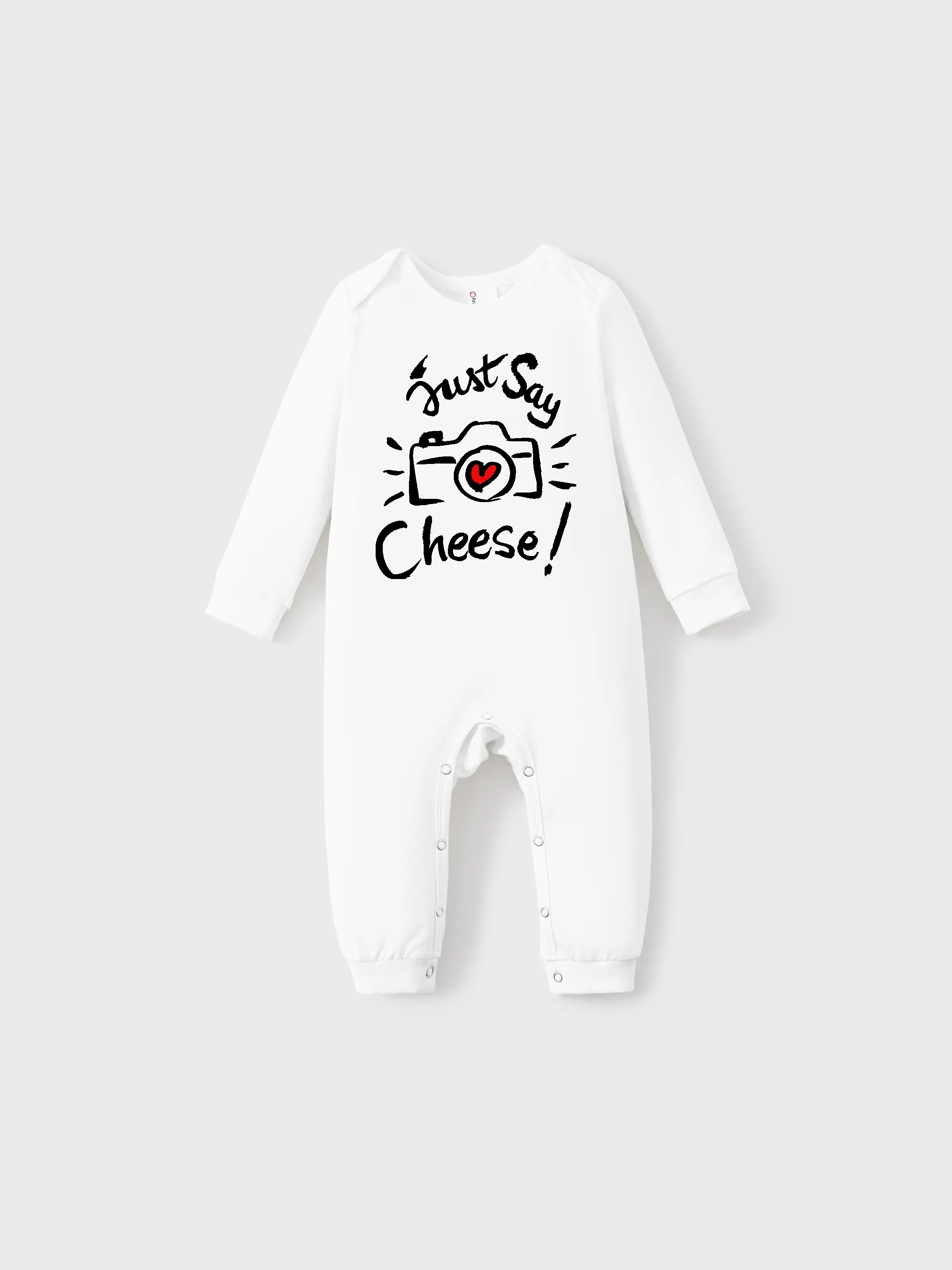 

Baby Boy/Girl Cotton Camera & Letter Print Jumpsuit