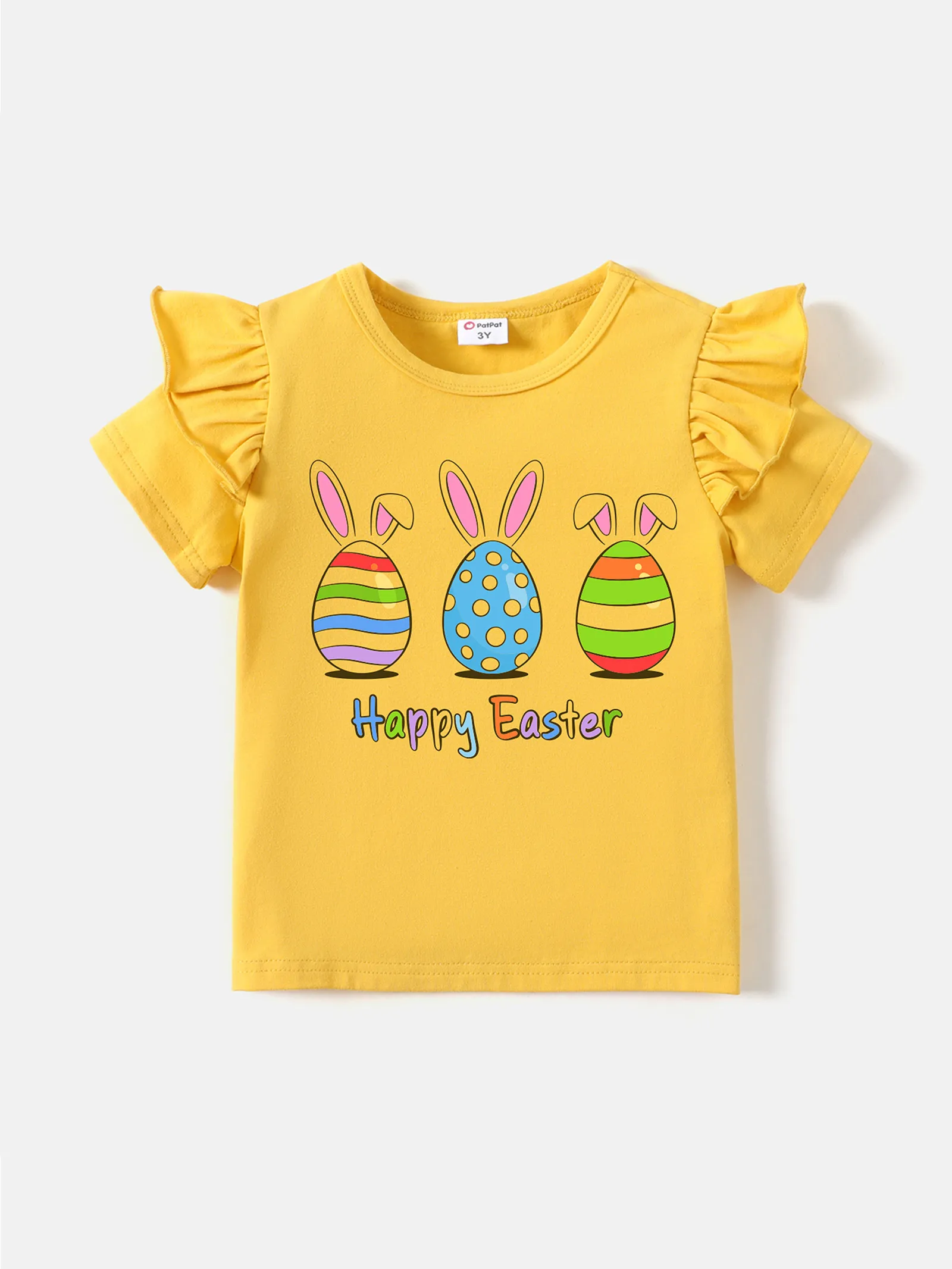 

Easter Kid Girl Cotton Rabbit Print Tee