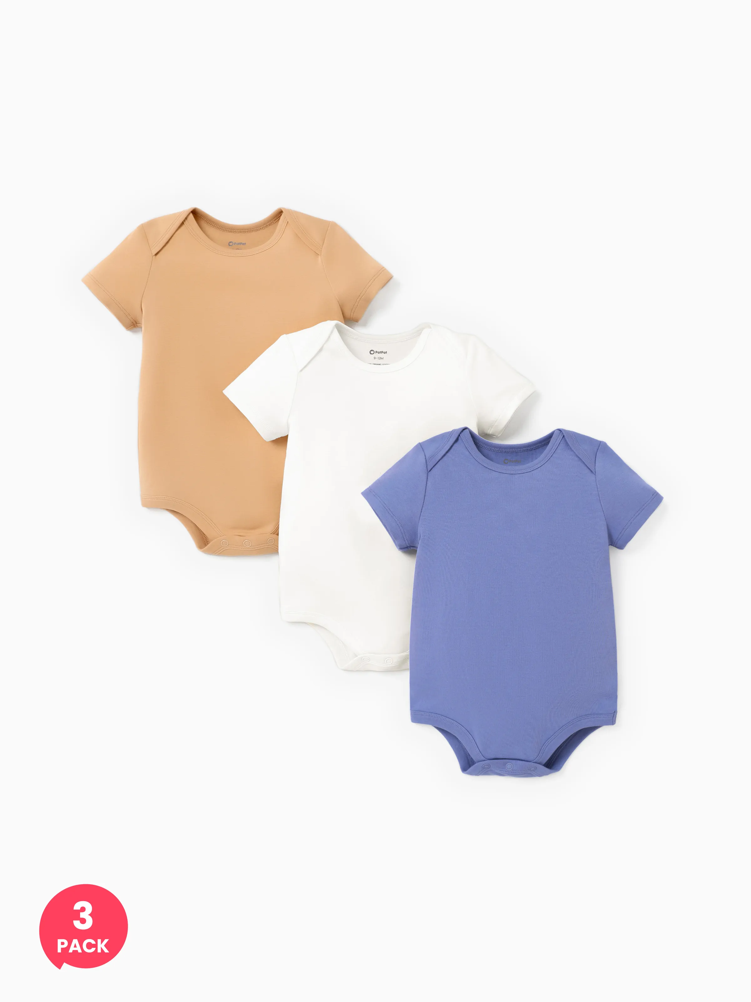 

Organic Cotton 3pcs Baby Boy/Girl Romper