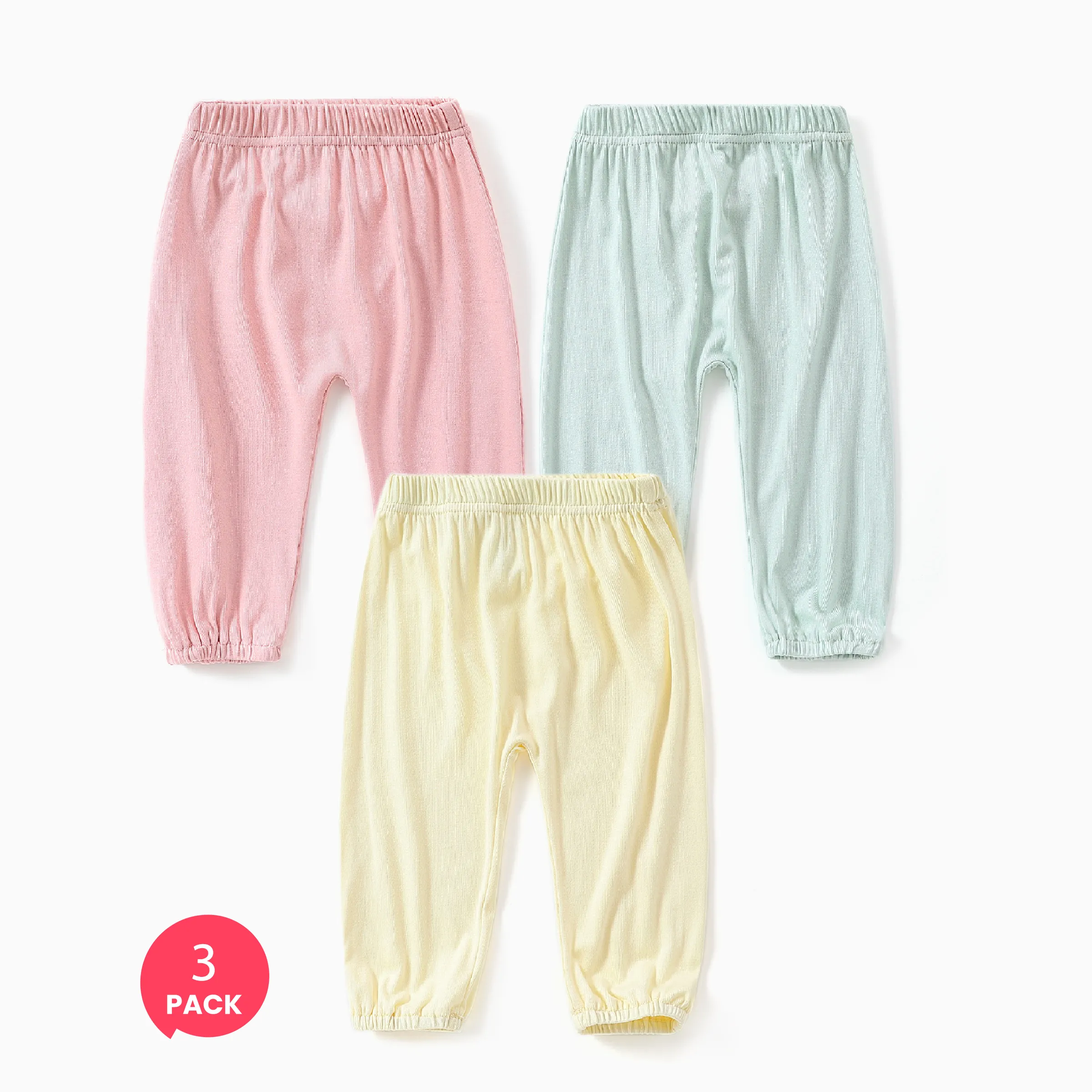 

3-Pack Baby Boy/Girl Solid Pants