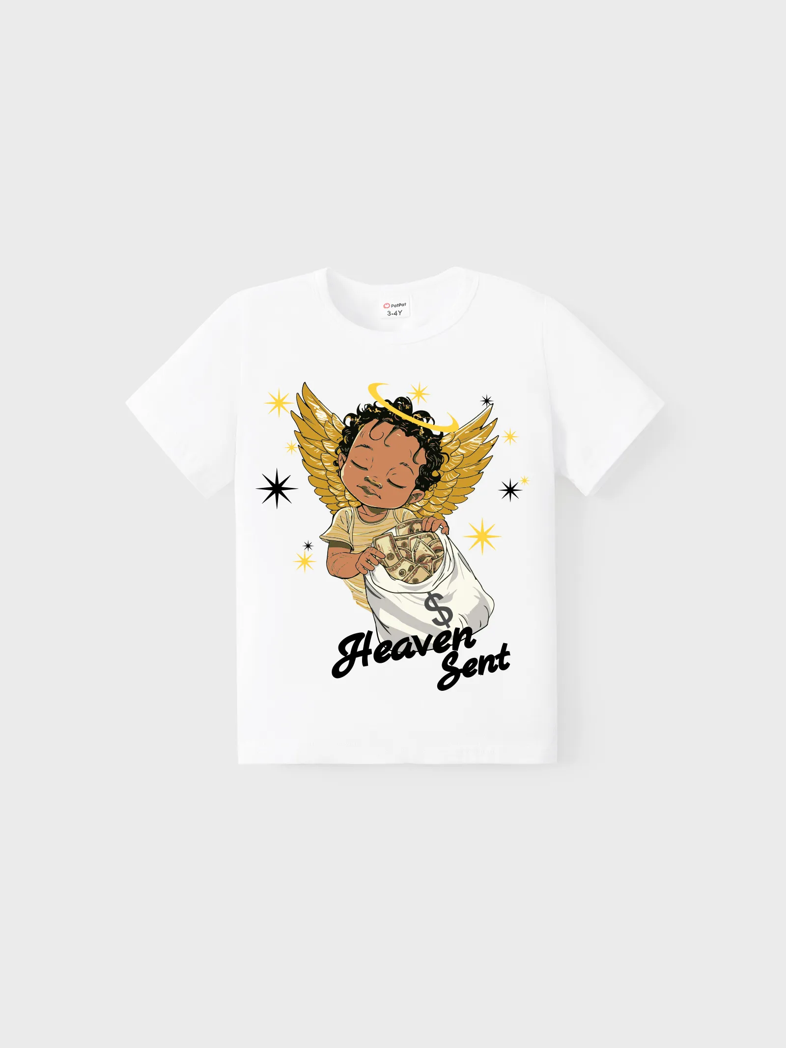 

Toddler/Kid Cotton Little Angel Print Tee