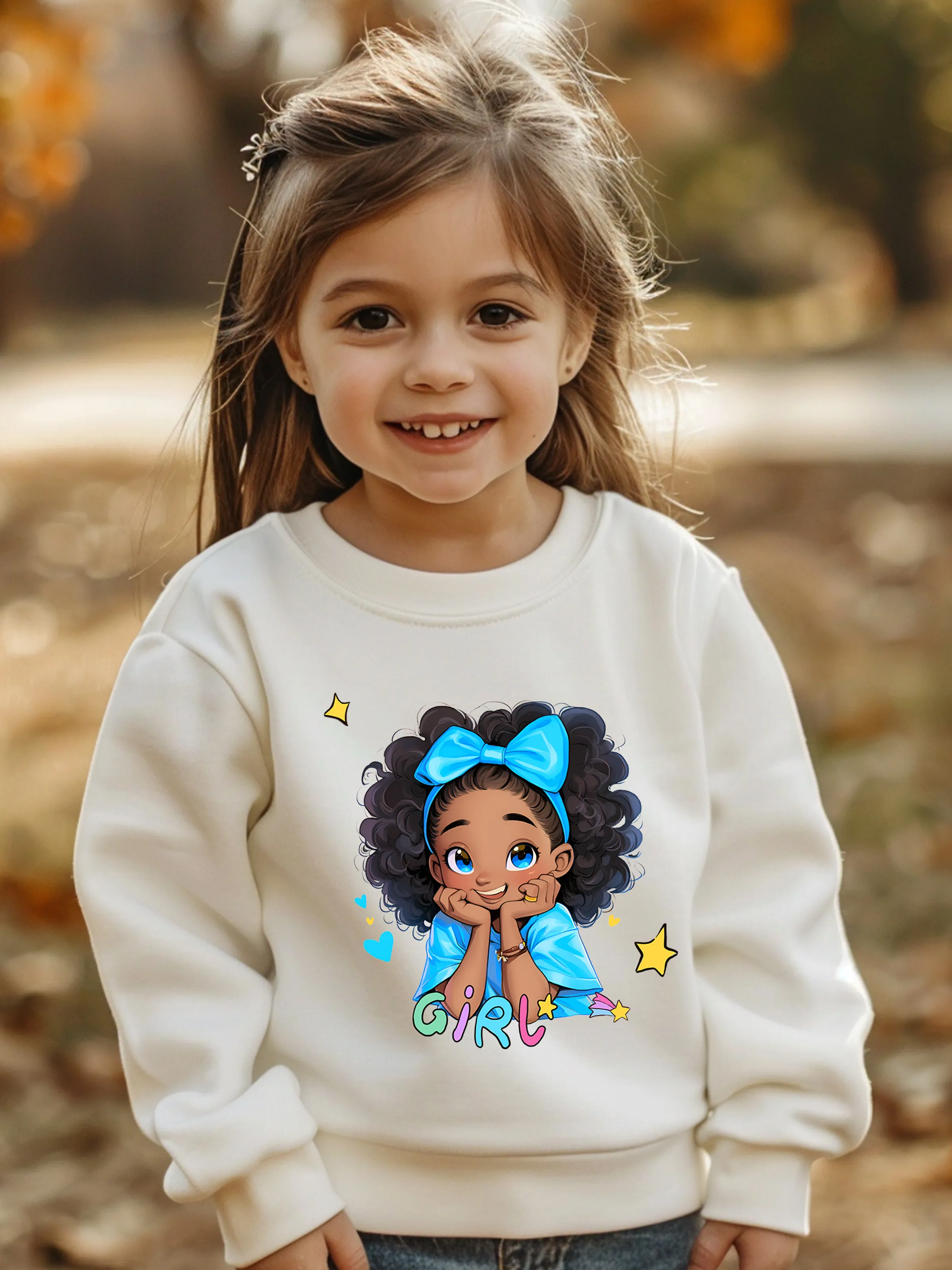 

Toddler/Kid Girl Cotton Character Print Sweatshirt