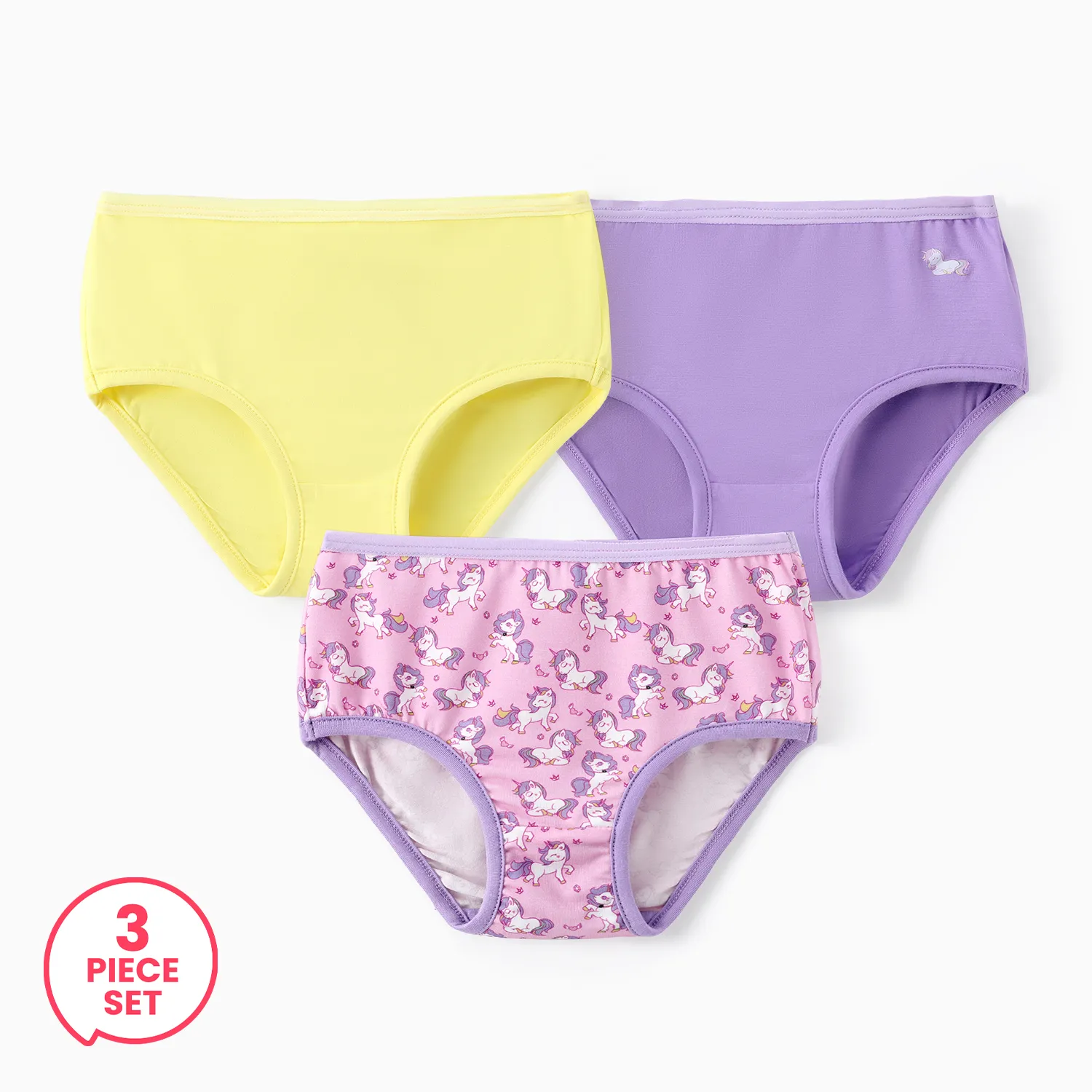 

3-Pack Toddler Girl Bamboo Unicorn Print Underwear