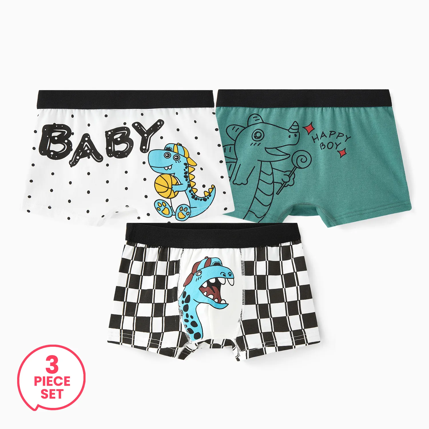 

3-Pack Toddler/Kid Boy Dinosaur Underwear