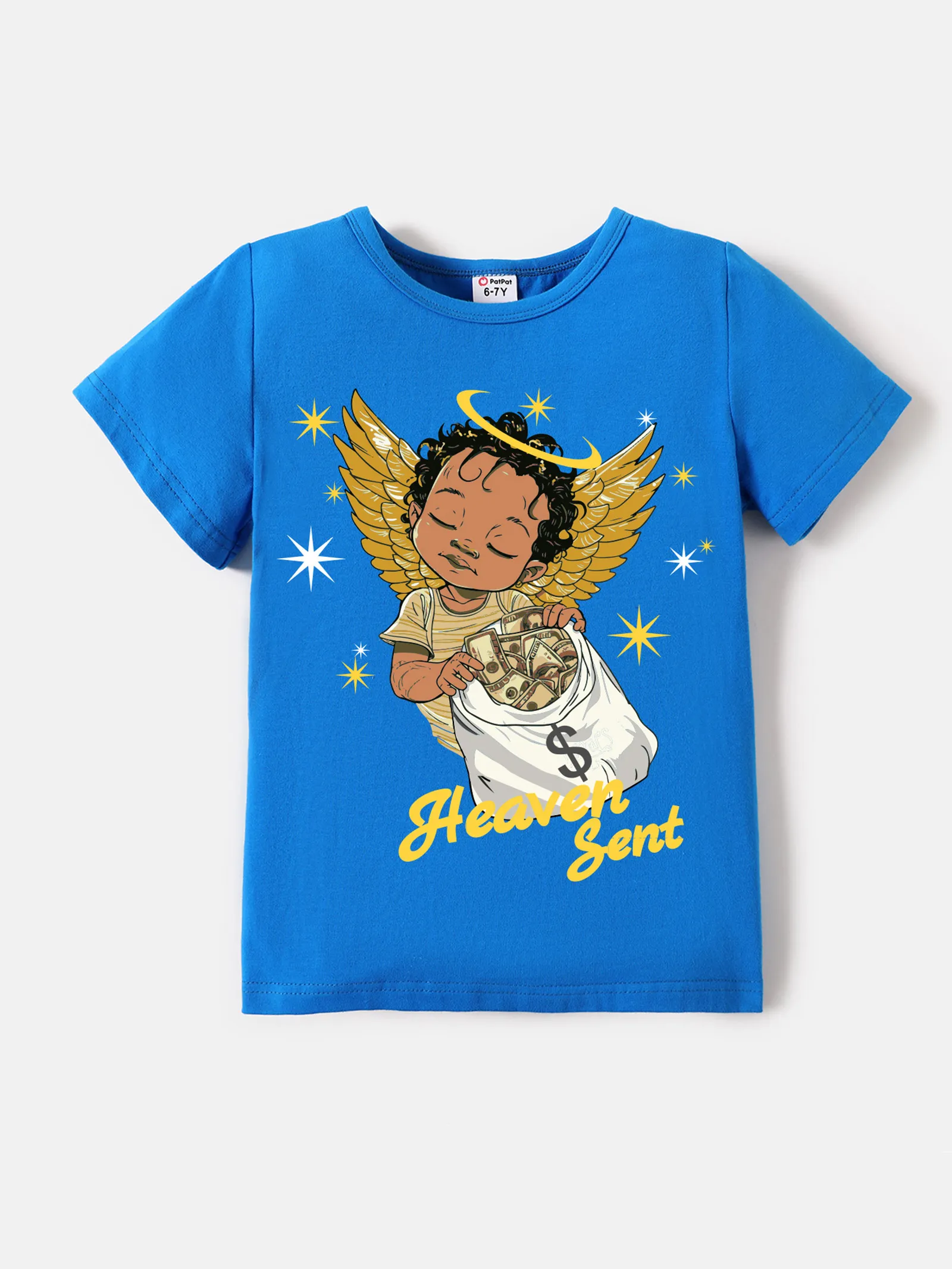 

Kid Boy Cotton Little Angel Print Tee