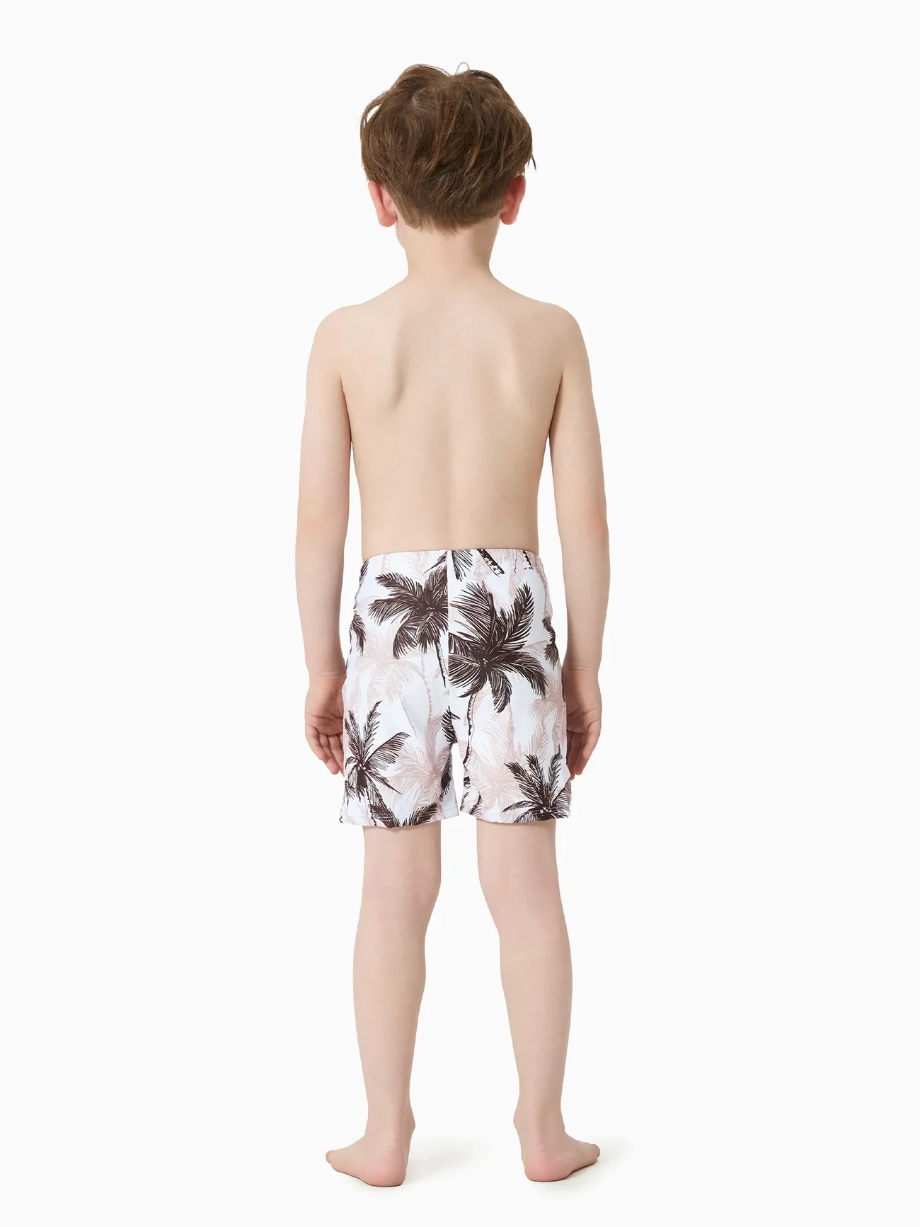 Boy - Matching Family Swimsuits Khaki - Coconut Tree Tankini or Swim Trunks - Khaki - image 13