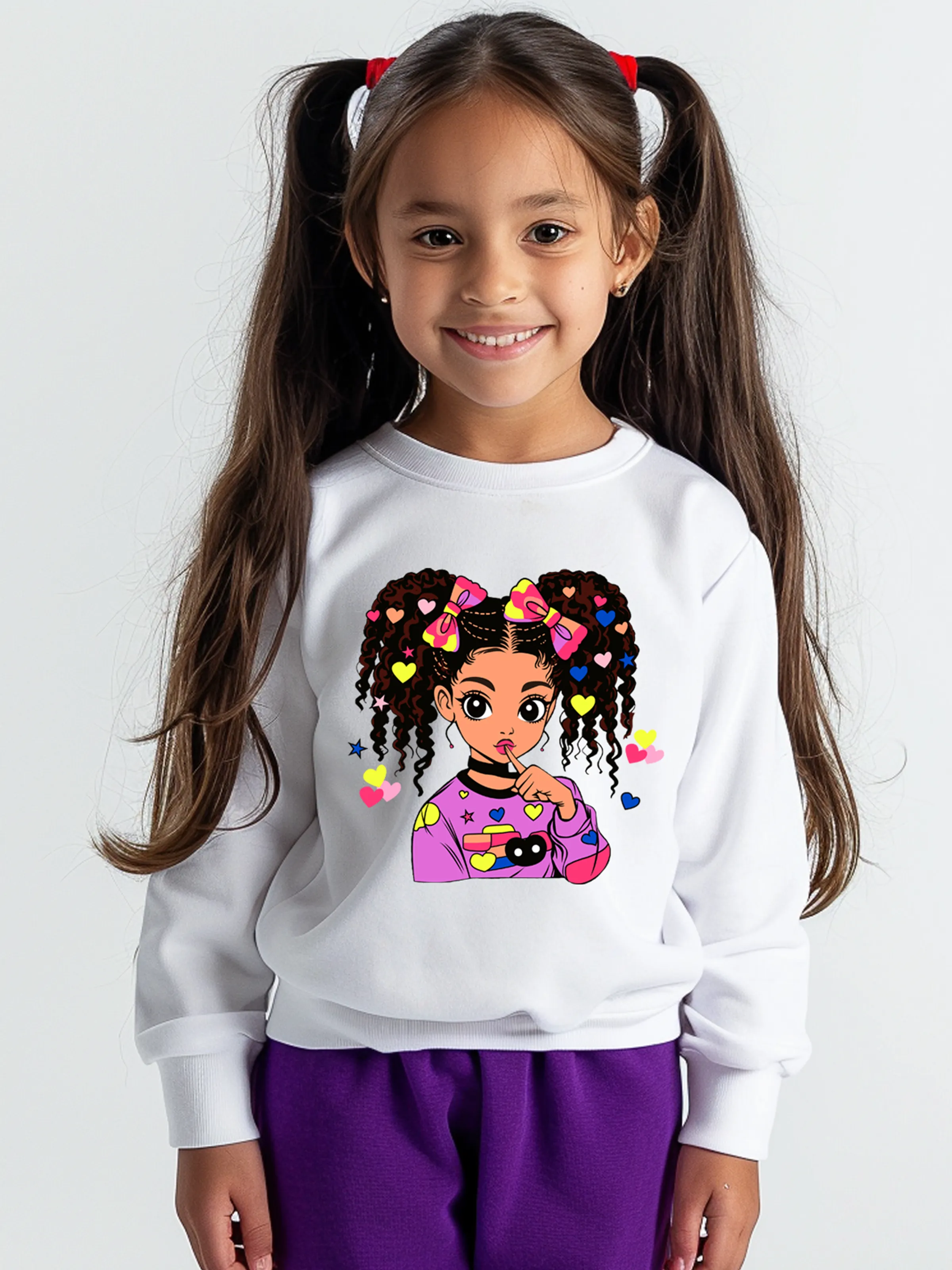 

Toddler/Kid Girl 95% Cotton Character Print Pullover Sweatshirt