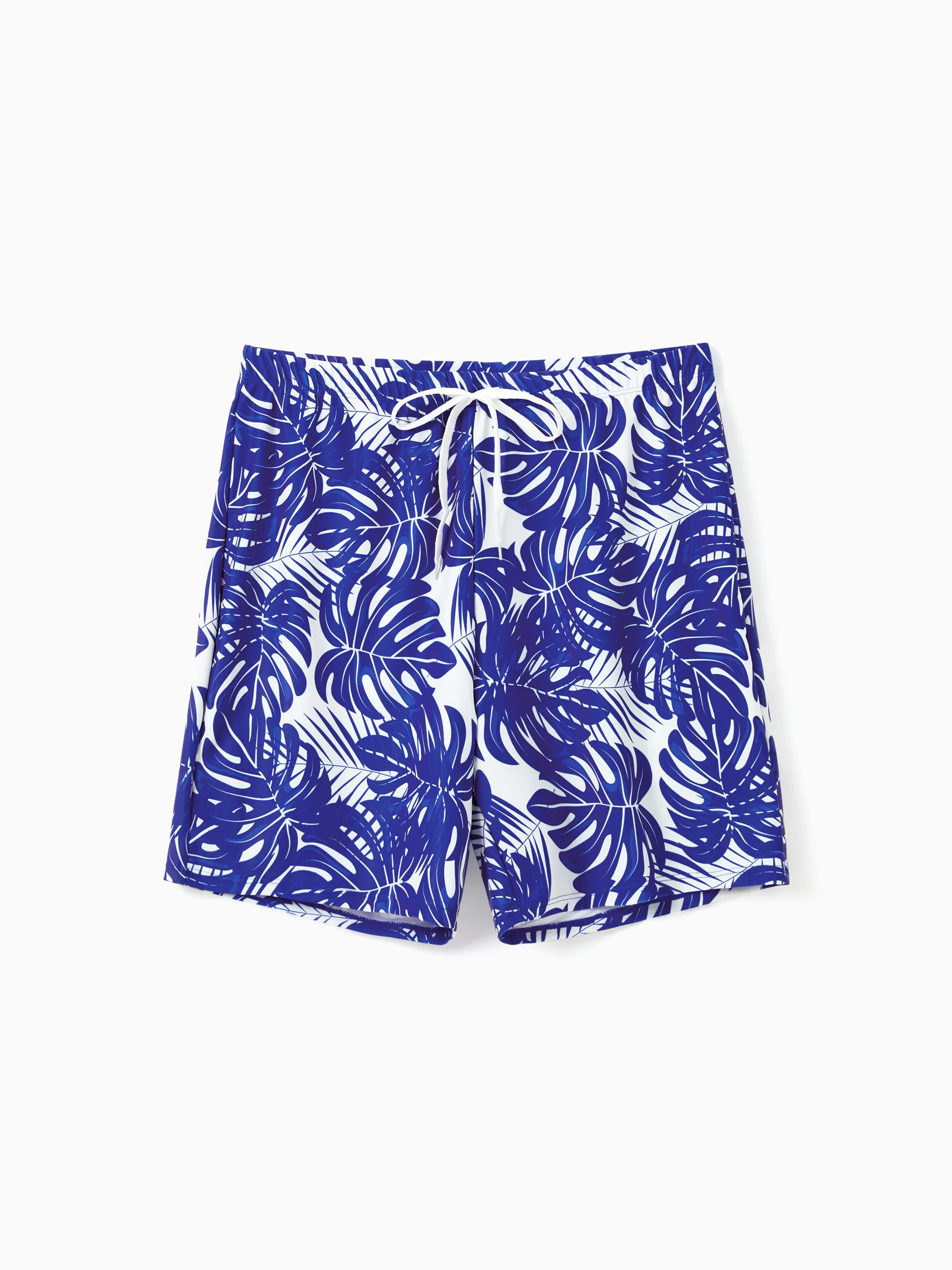 

Family Matching Tropical Leaf Print Swim Trunks or Hollow-out Crisscross Straps One-piece Swimsuit