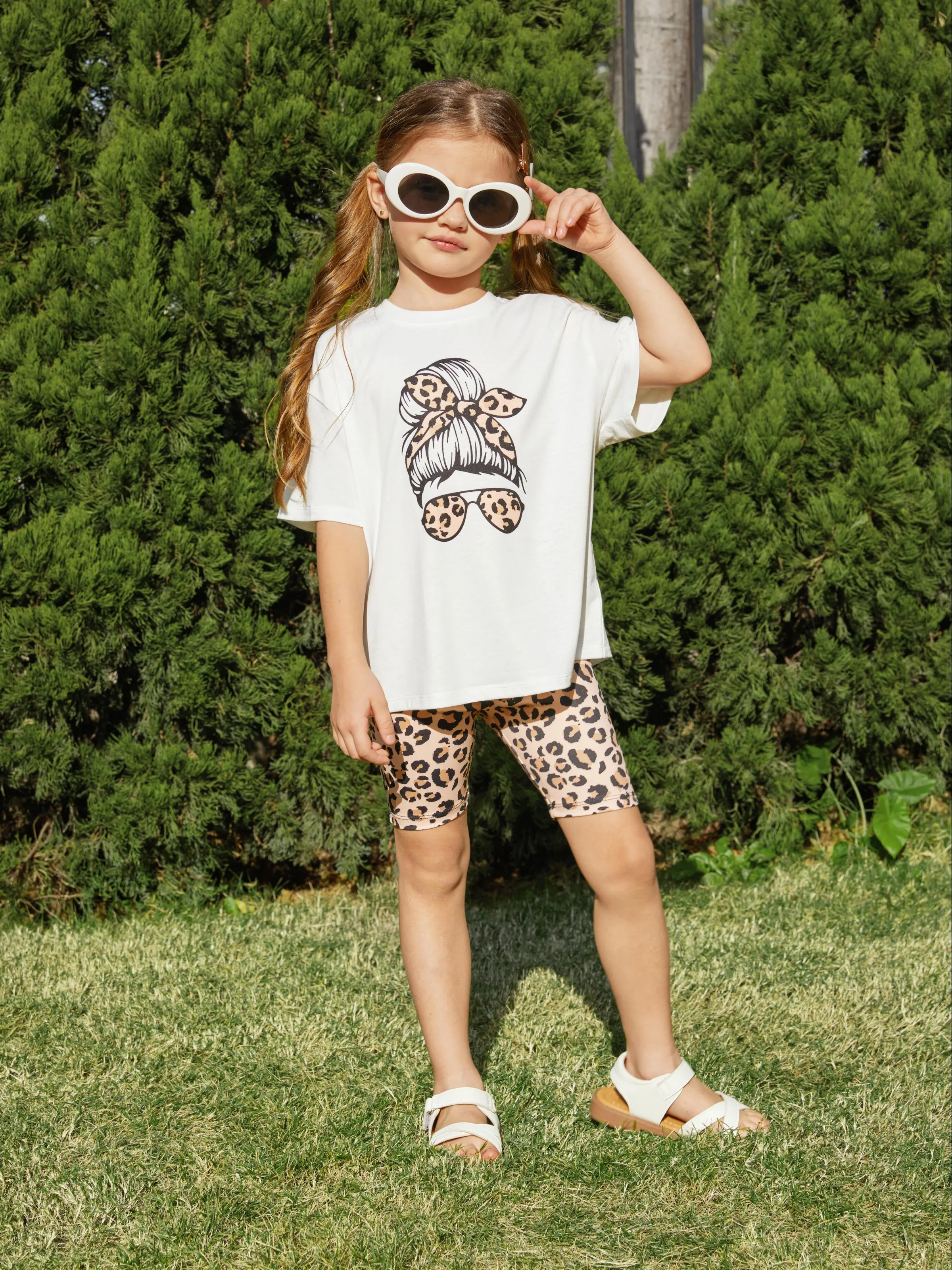 

2-Piece Toddler/Kid Girl Sporty Tee and Leggings Set