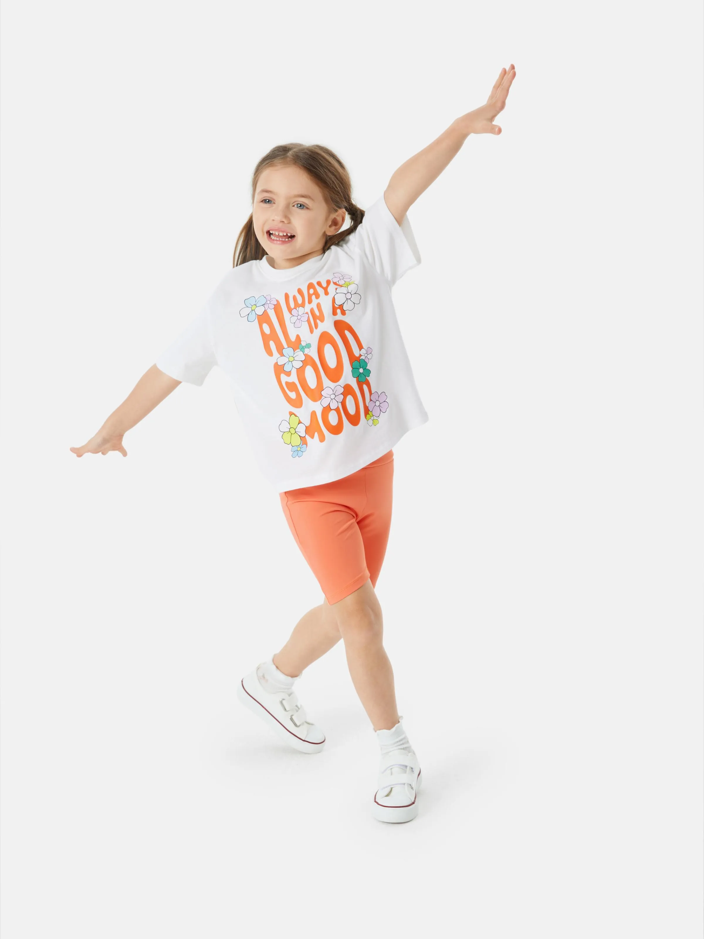 2-Piece Toddler/Kid Girl Sporty Tee and Leggings Set