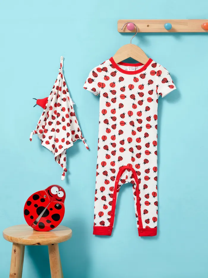 Baby Boy/Girl 2pcs Bamboo Jumpsuit with Soothing Towel