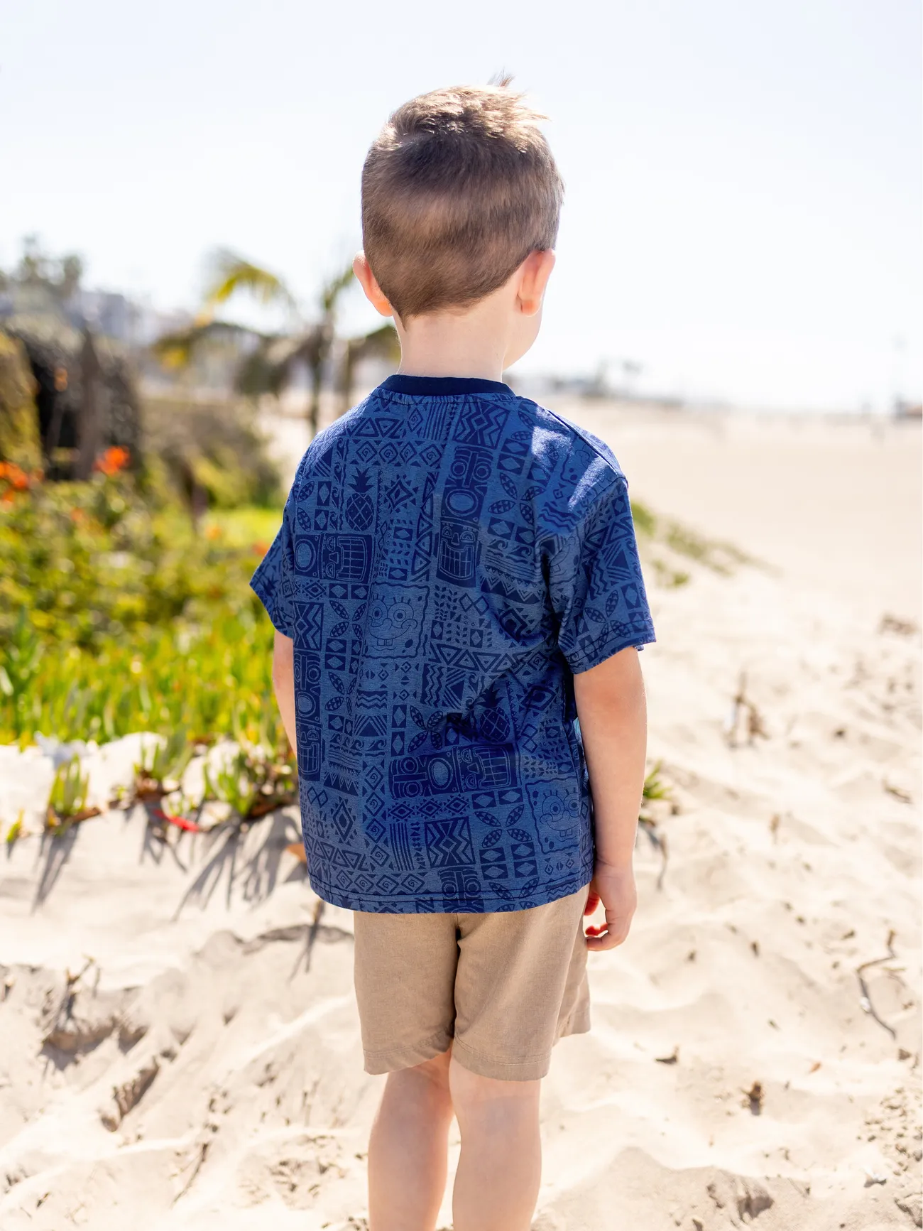 Boy - SpongeBob SquarePants Family matching Character Floral Pineapple Print Camisole Dress/Top - Deep Blue - image 13