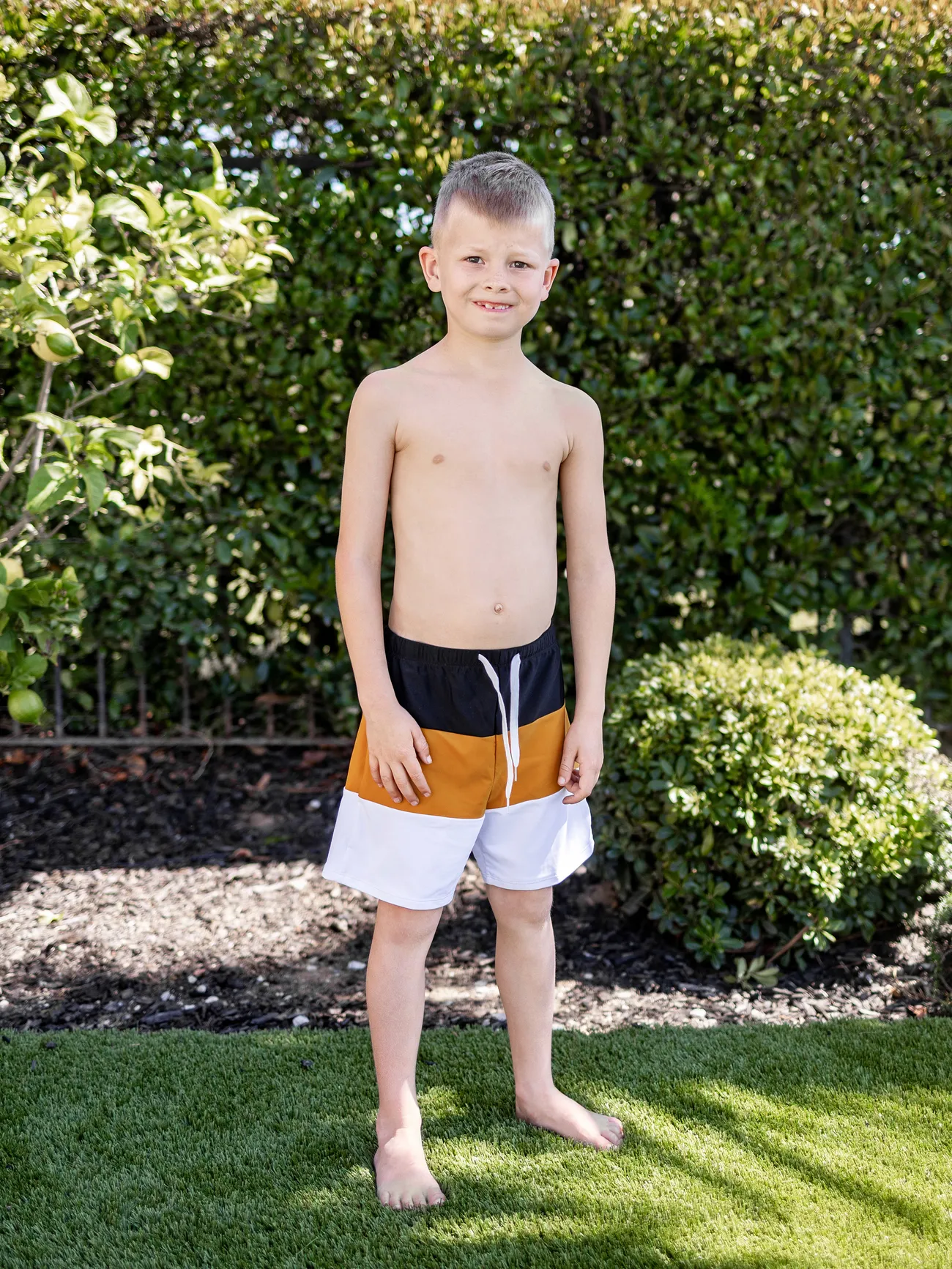 Boy - Family Matching Swimsuits - Monokini for Mommy and Me, Swim Trunks for Father and Son - Multi-color - image 13
