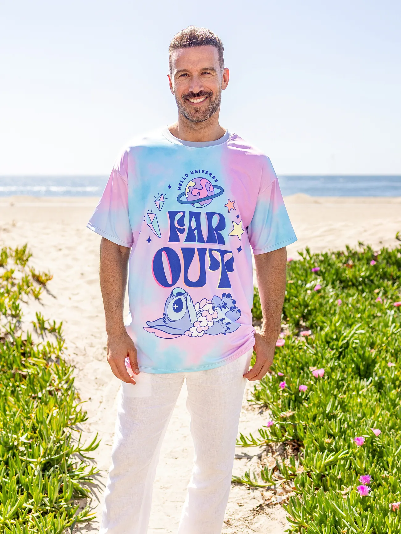 Men - Disney Stitch Family Matching 1pc Tie-Dyed Sporty Dress or T-shirt - Multi-color - image 17