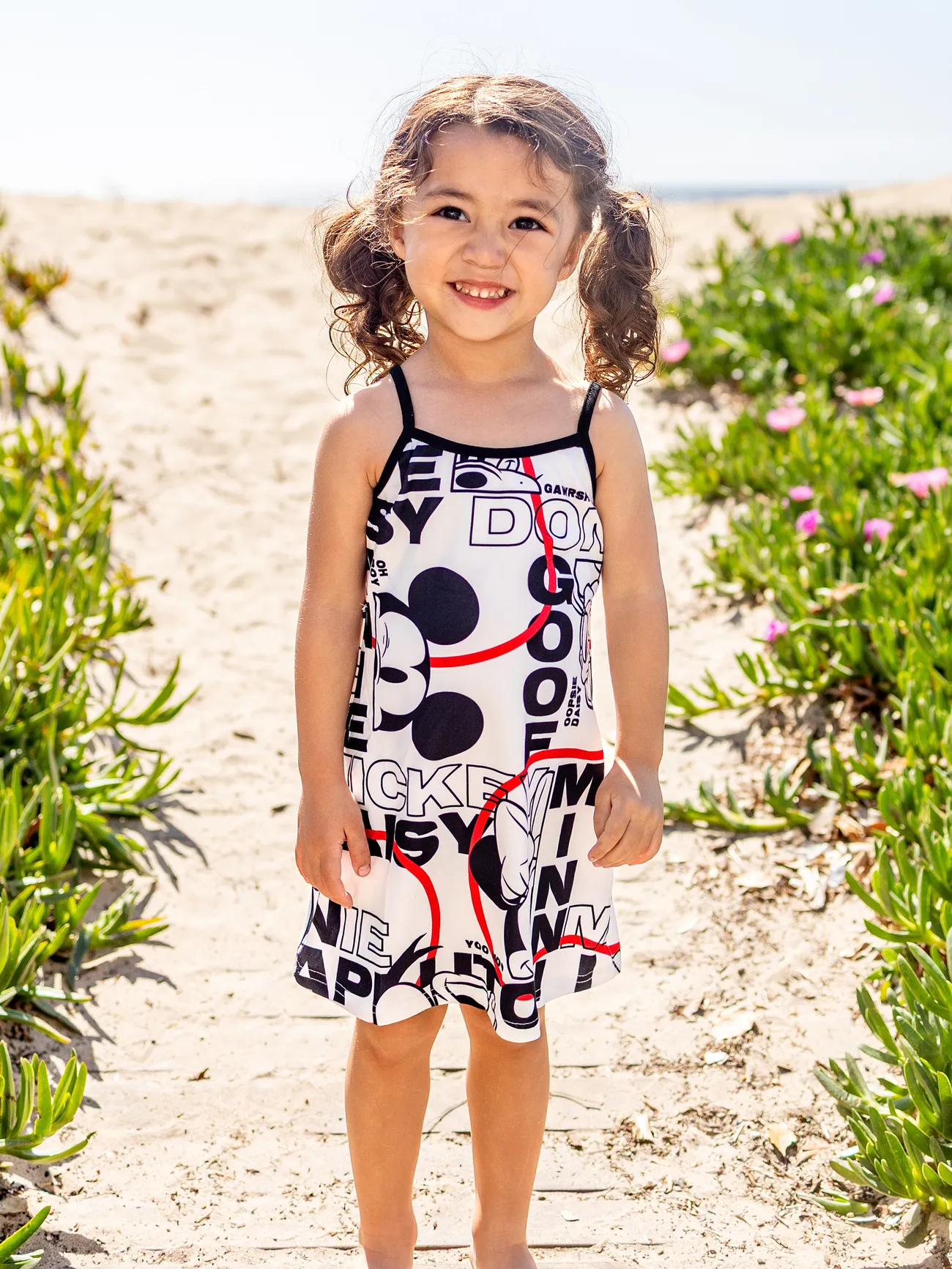 Girl - Disney Mickey and Friends Family Matching Graffiti Casual Dress/T-shirt/jumpsuit - Black - image 10