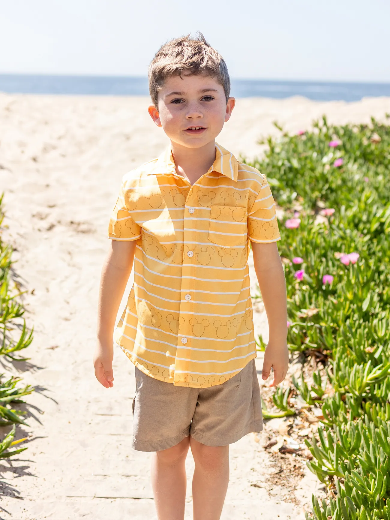 Boy - Disney Mickey and Friends Family Matching Floral Crochet Dress/Shirt - Yellow - image 17
