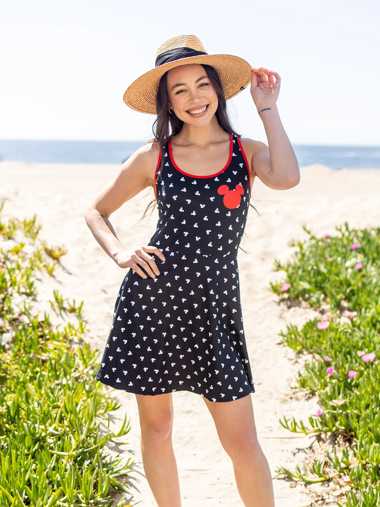 Women - Disney Mickey and Friends Family matching 1pc Mickey Mouse Allover Print Sporty Dress/Cotton Top /Romper
Expression Casual Suits Family Set 3pcs Cotton Unisex - Black - image 2
