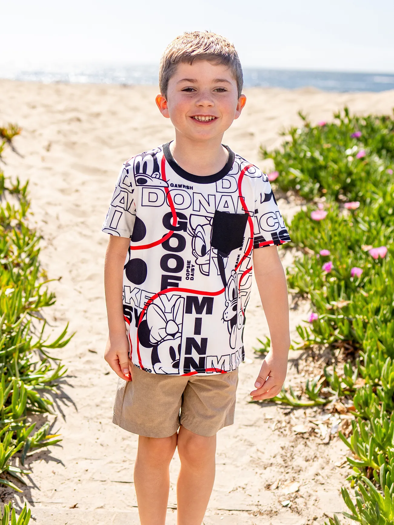 Boy - Disney Mickey and Friends Family Matching Graffiti Casual Dress/T-shirt/jumpsuit - Black - image 20